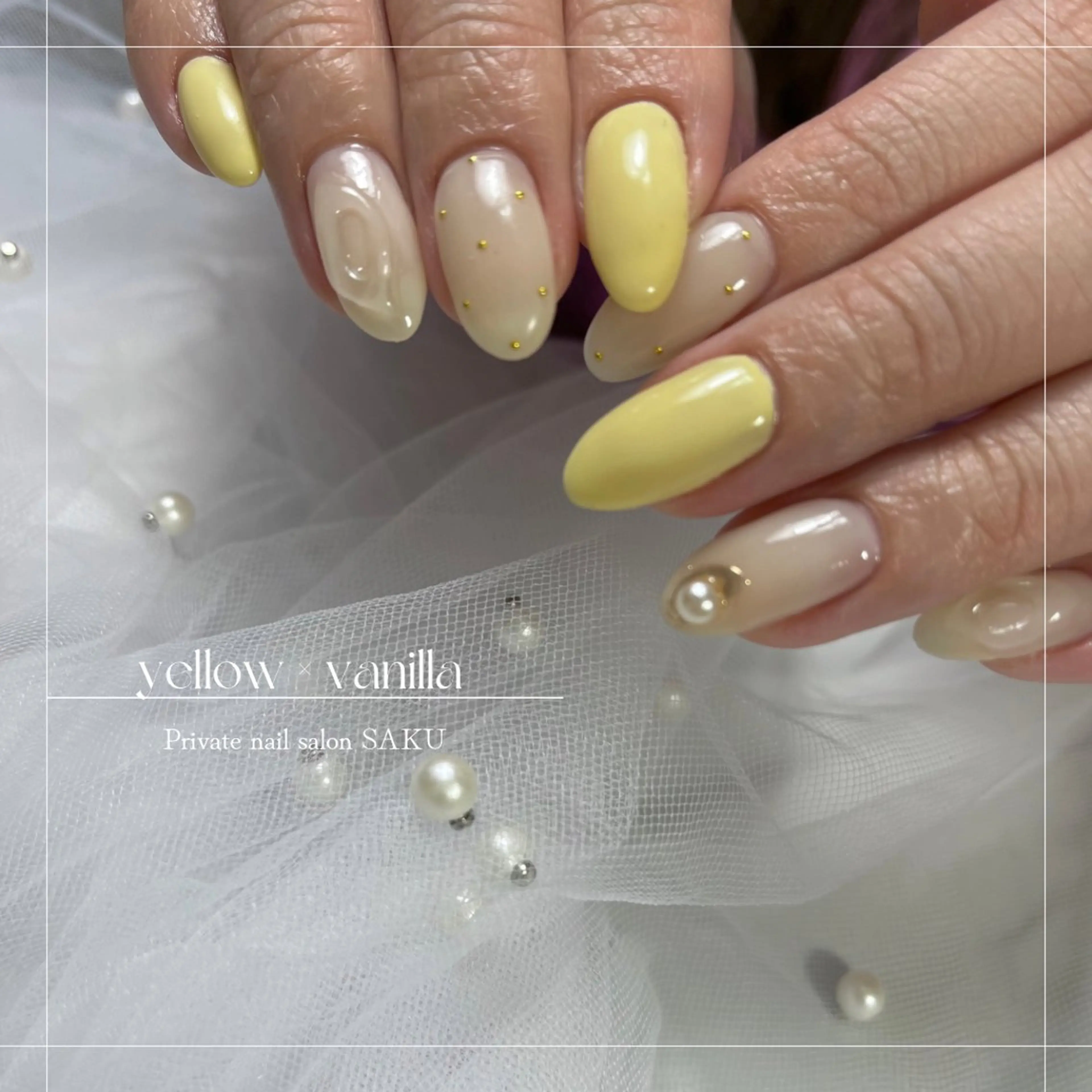 ネイル ニュアンスネイル シンプルネイル ハンドネイル SAKU nail 作島茜のネイルデザイン