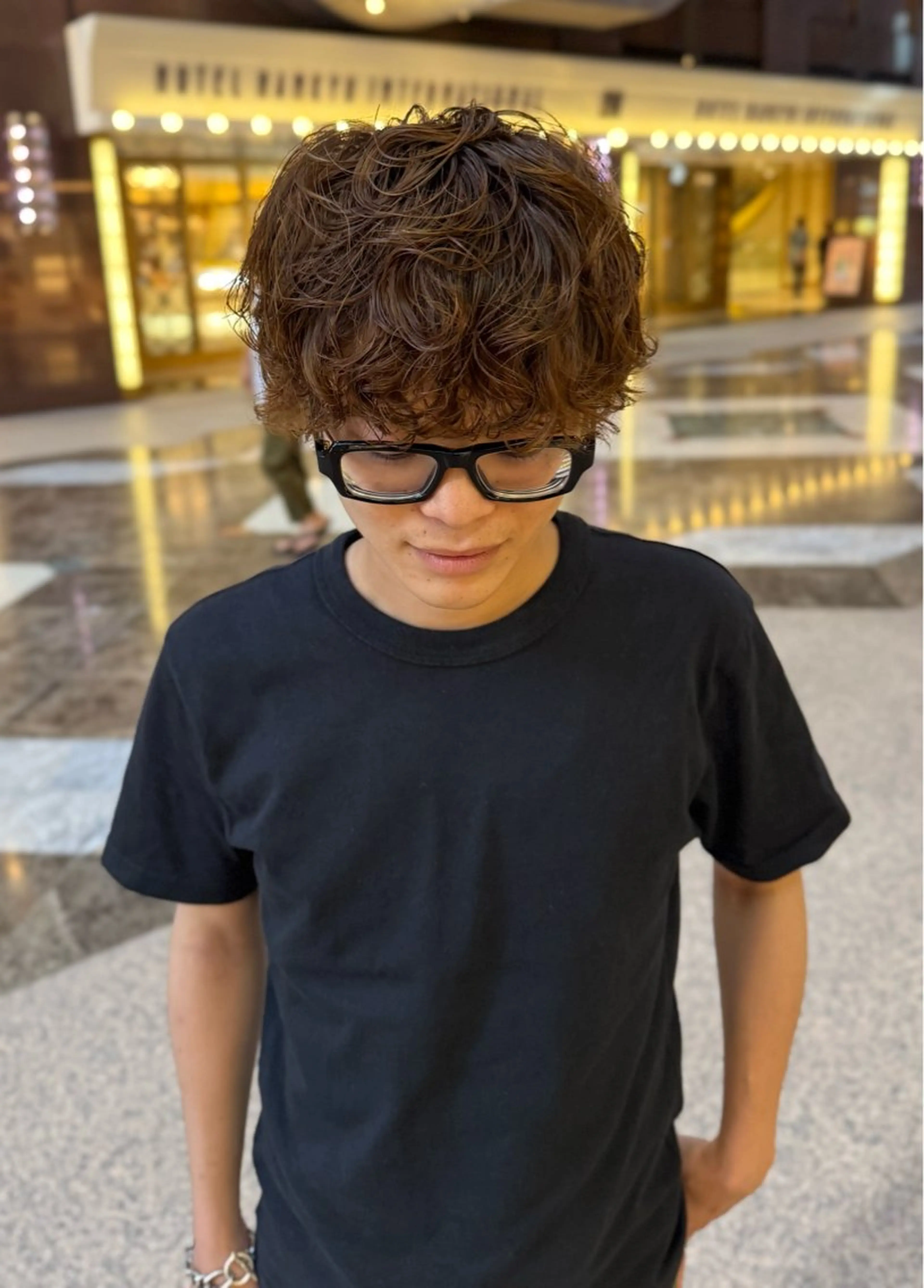 パーマ パーマ パーマモデル募集 /梅田/宿谷真那斗のヘアスタイル