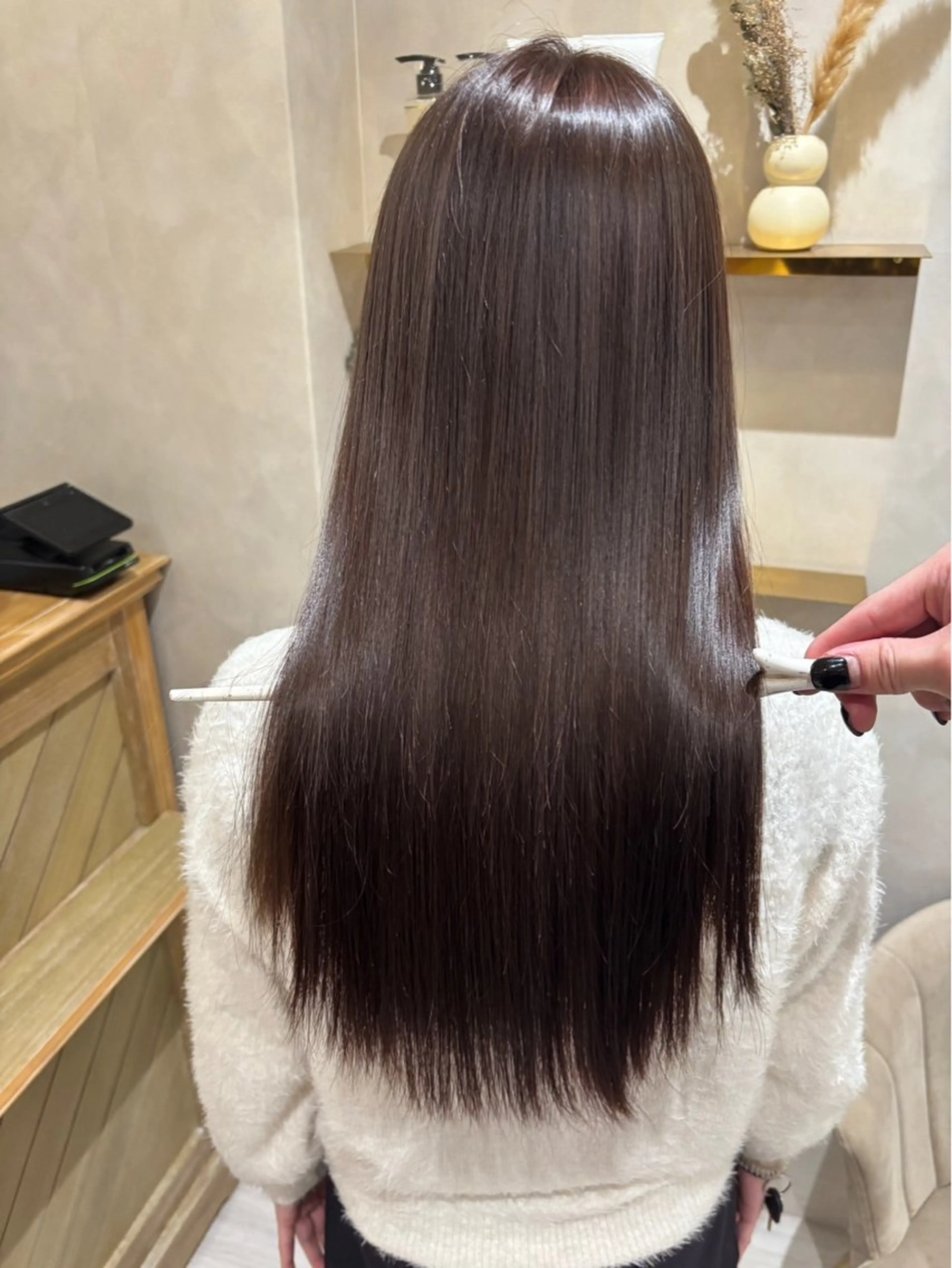 ロング 縮毛矯正 トリートメント ✨艶髪職人艶カラー✨ 中本輝人のヘアスタイル