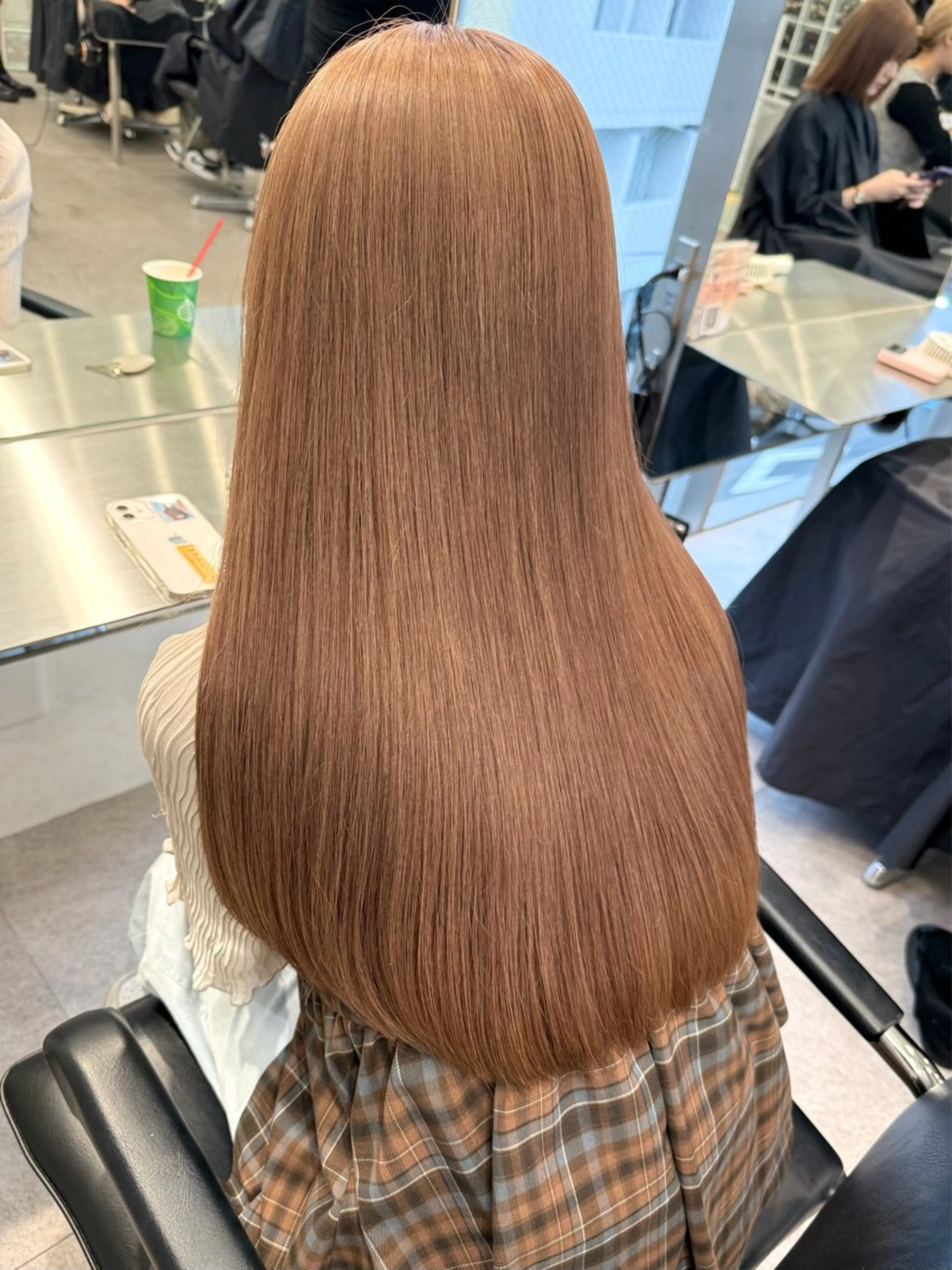 ロング ヘアカラー ミルクティーベージュ レイヤー/あげは🎀のヘアスタイル