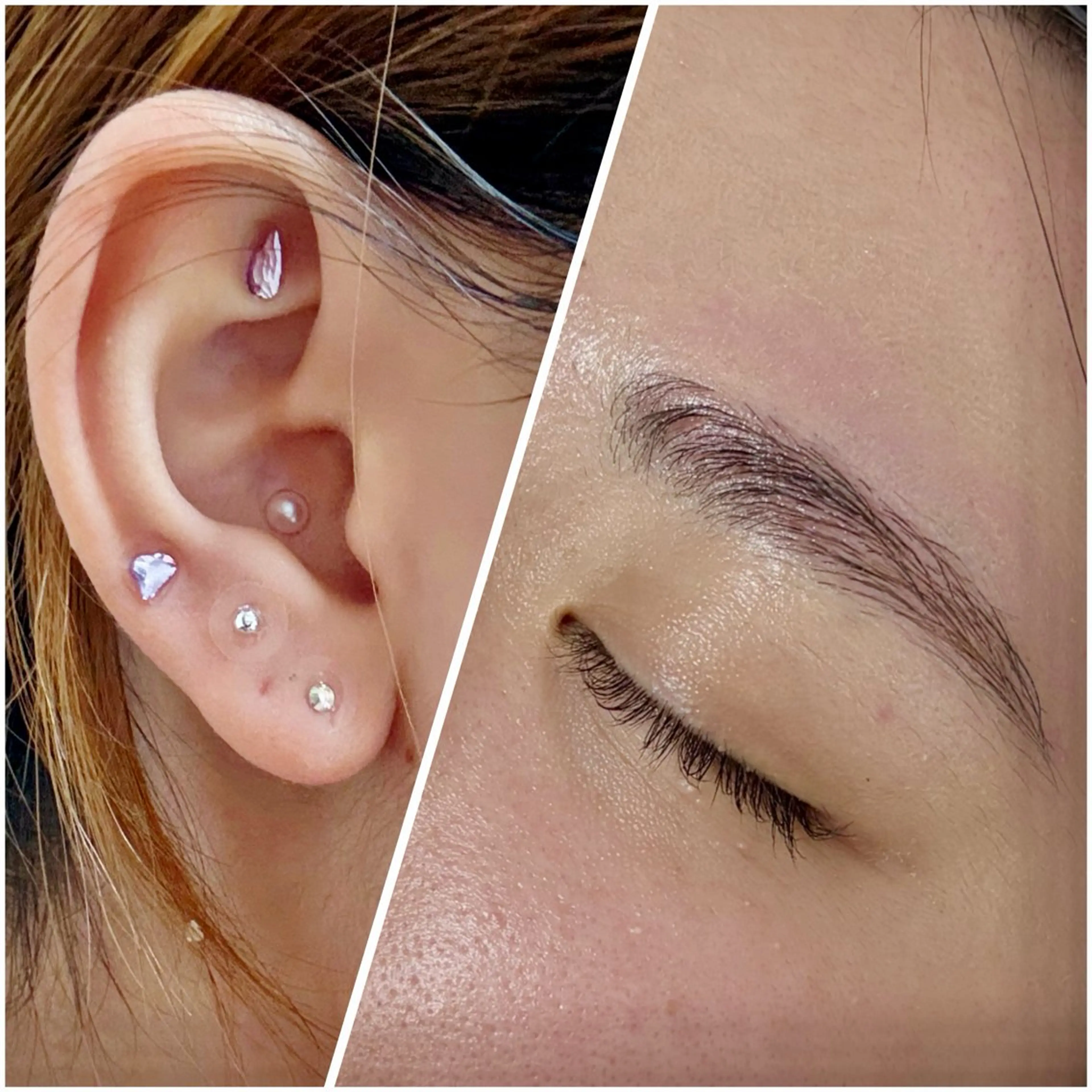 ＼セット割💛／ 似合わせ眉Wax＋耳ツボジュエリー【Basic】　12粒💎の写真