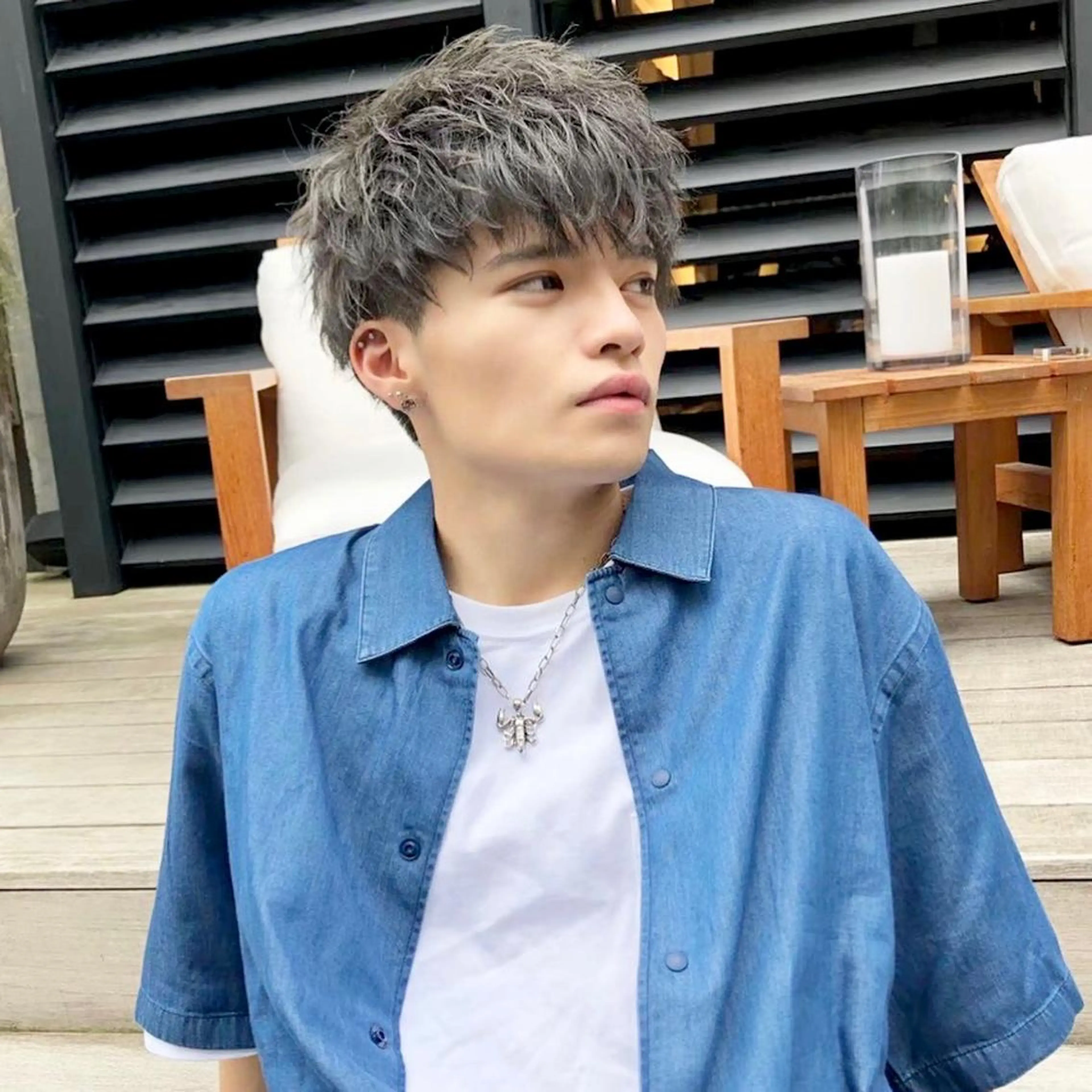 ショート カラー パーマ ヘアアレンジ メンズ カット ヘアカラー トリートメント ヘアセット メンズヘア特化 パーマ 縮毛矯正🔷のヘアスタイル