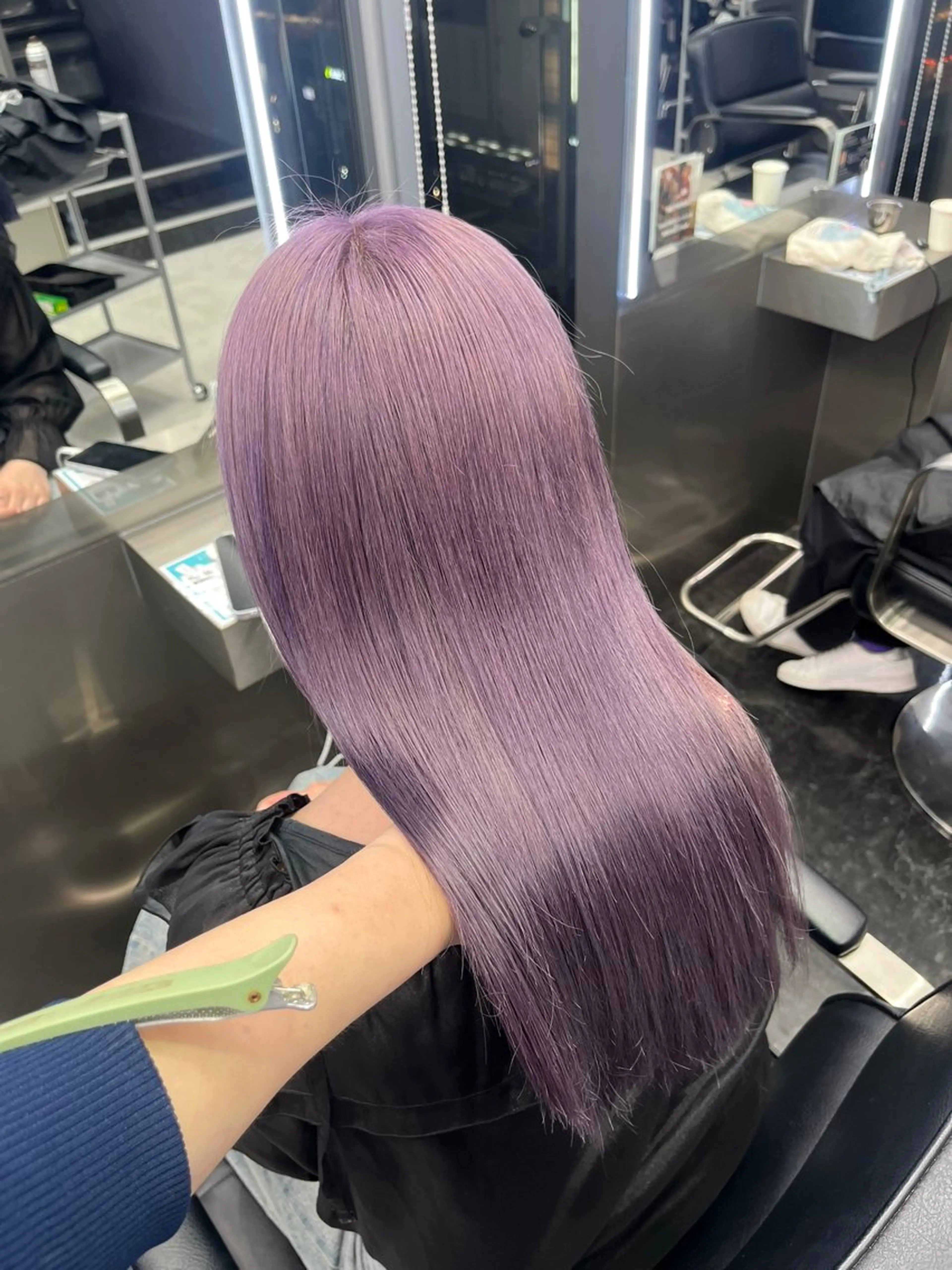 セミロング カラー ヘアアレンジ ブリーチ 透明感カラー ハイトーンカラー ラベンダーカラー ピンクカラー ヘアカラー トリートメント ヘアセット ハイトーン/透明感 髪質改善/rinaのヘアスタイル