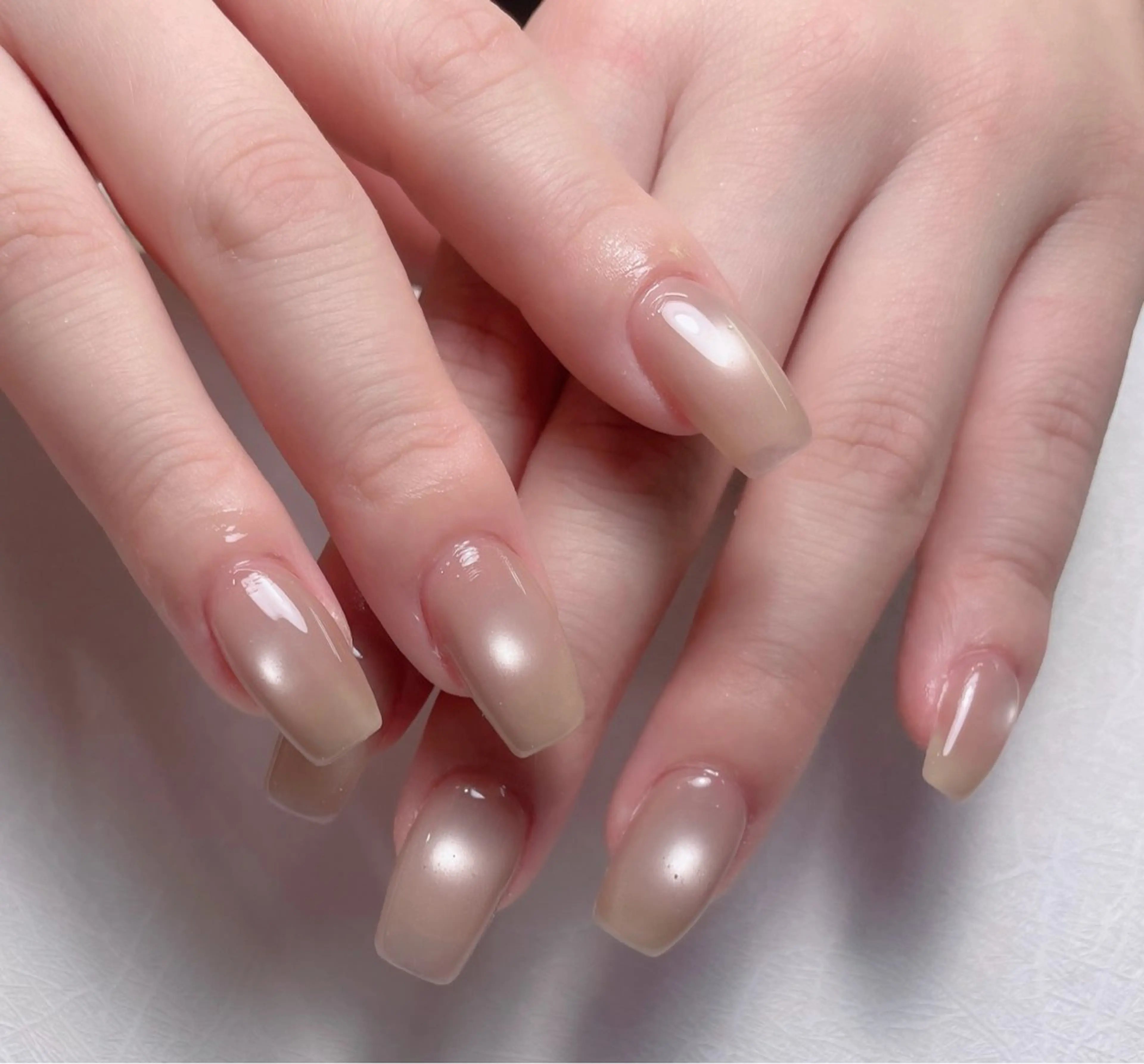 ネイル オーロラネイル 長さ出し フットネイル フレンチネイル 韓国ネイル 中野駅から2分 MEO NAILのネイルデザイン