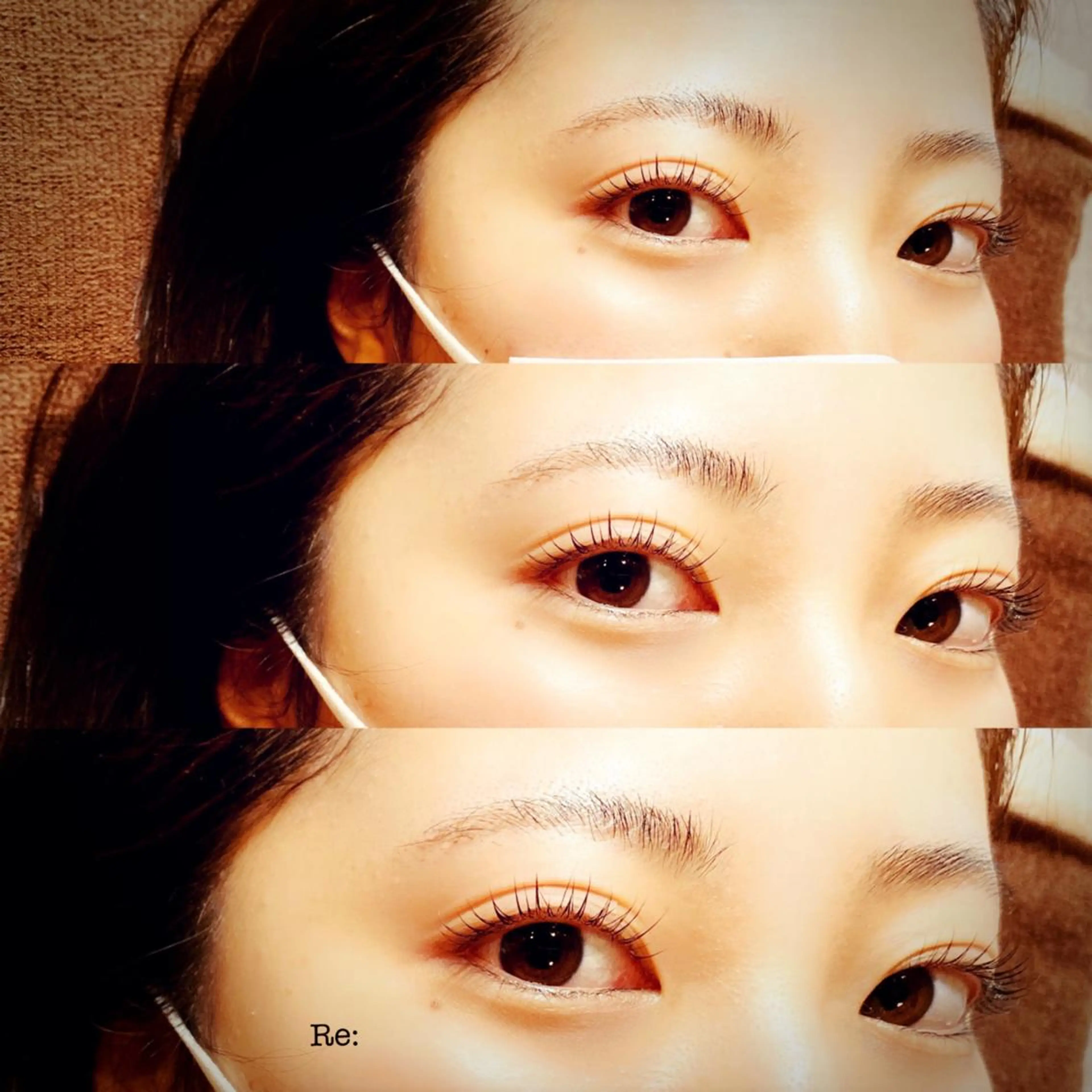 マツエク・マツパ 目尻長め ナチュラル パリジェンヌラッシュリフト 一重×まつ毛パーマ Lash Re：のマツエク・マツパデザイン