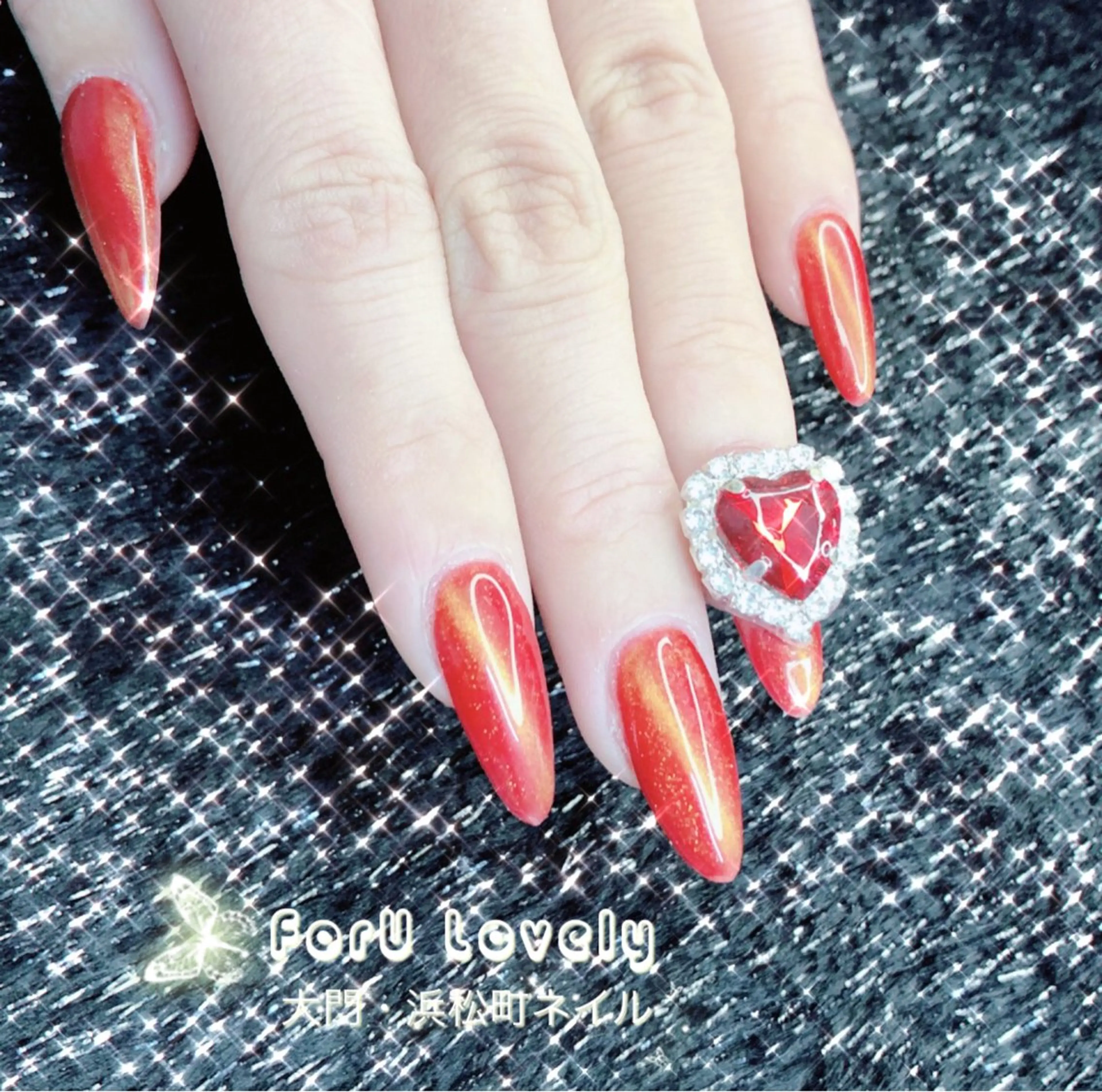 ネイル 桜ネイル フットネイル ジェルネイル グラデーション ハート ハンドネイル ハンドケア 大門浜松町 ネイルのネイルデザイン