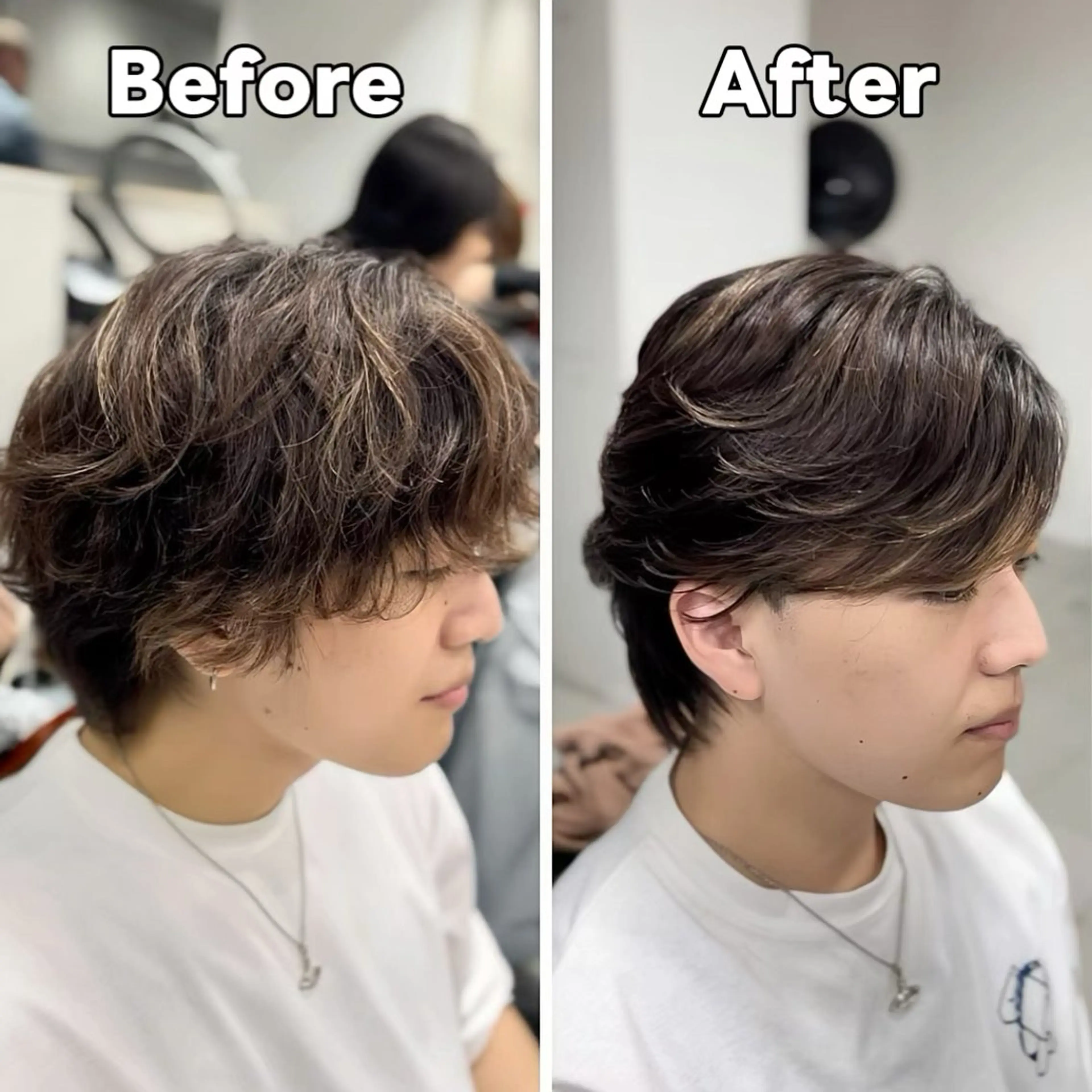 セミロング パーマ メンズ くせ毛 縮毛矯正 ストレートパーマ 縮毛矯正 🔮メンズ縮毛矯正 メンズパーマ💎竹永のヘアスタイル