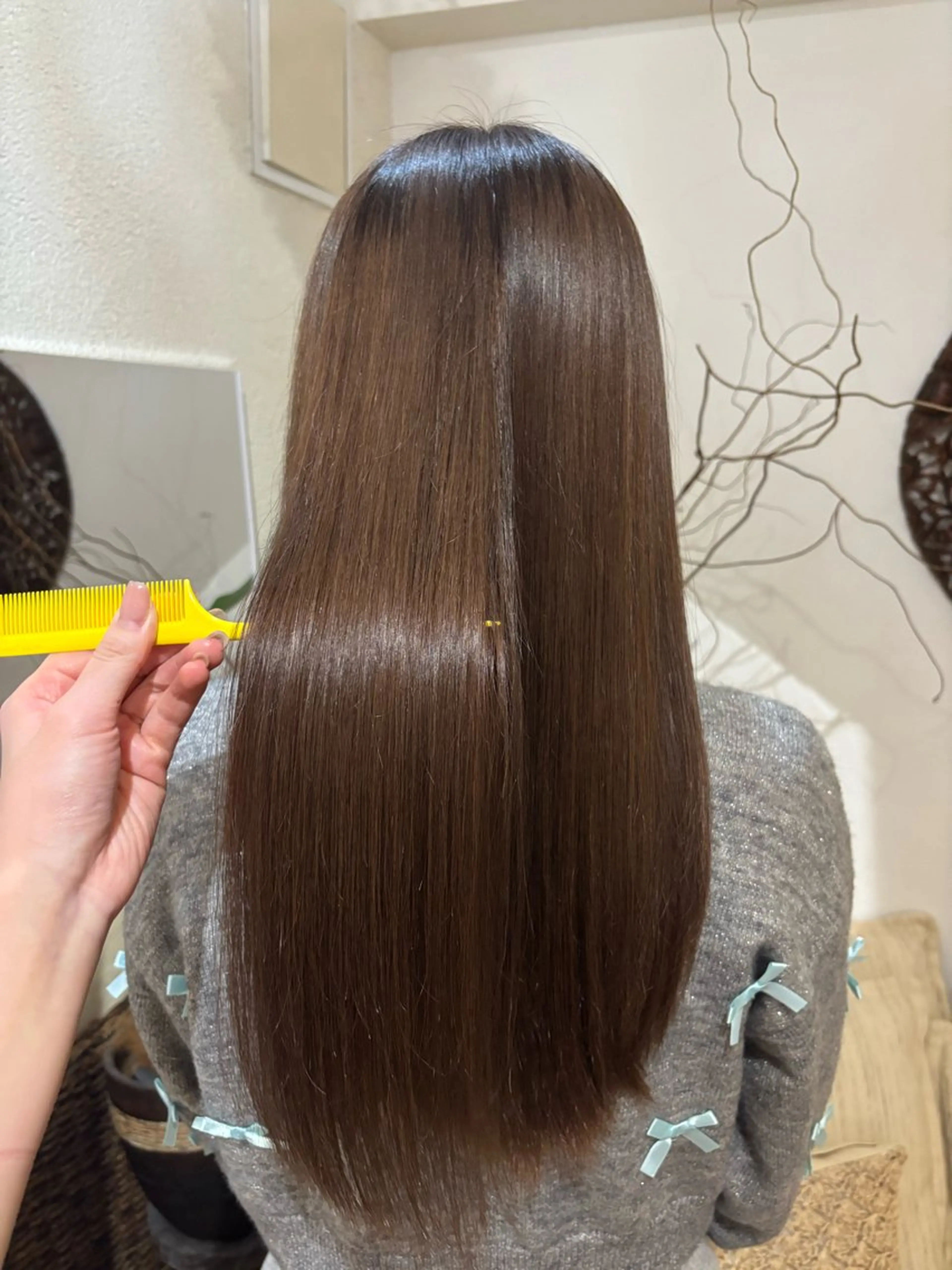 セミロング カラー ヘアカラー 道添 怜奈のヘアスタイル