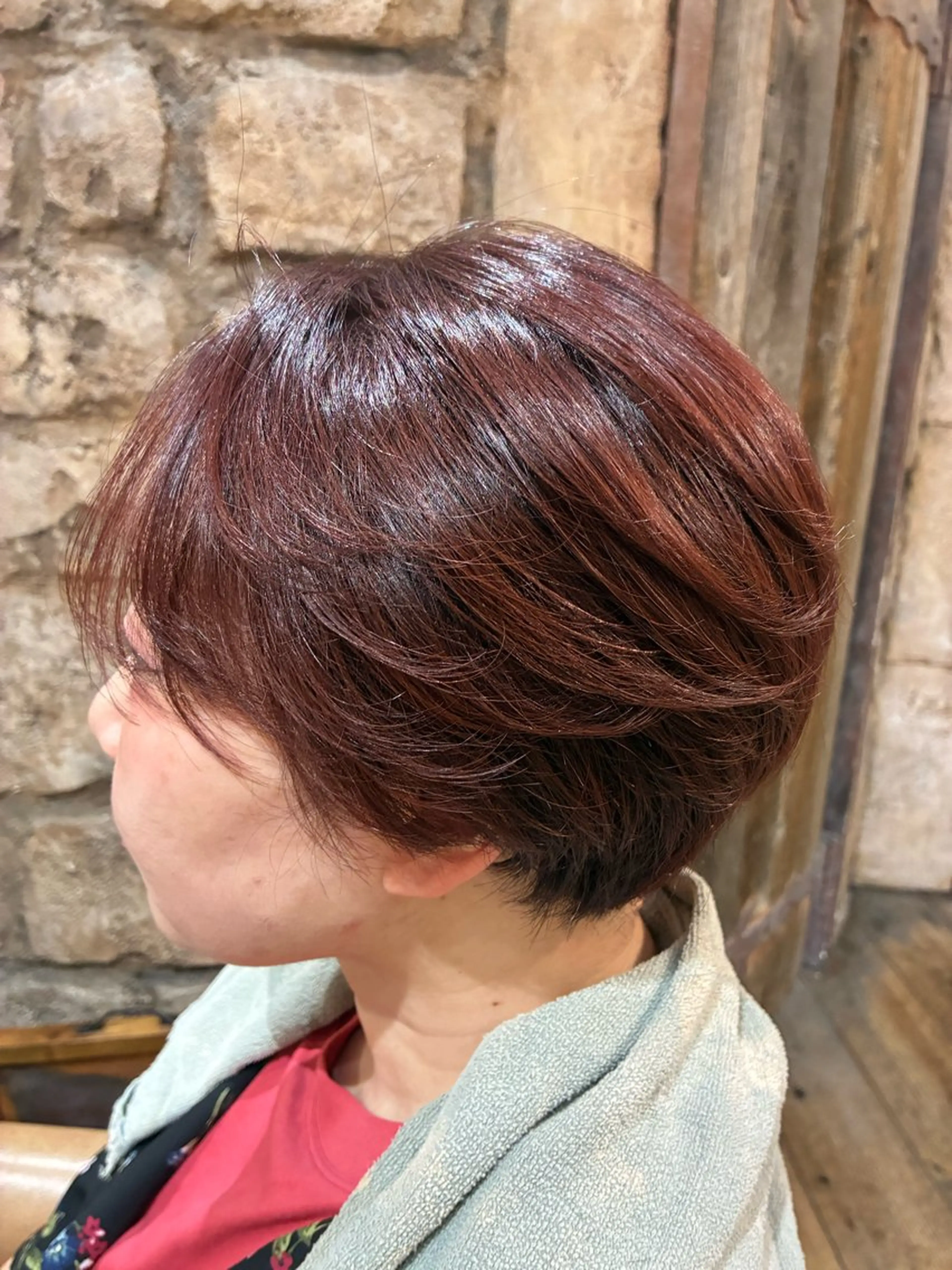ショート カラー ブラウンカラー ピンクカラー ピンクブラウン メンズカット/パーマ 酒井勘汰のヘアスタイル