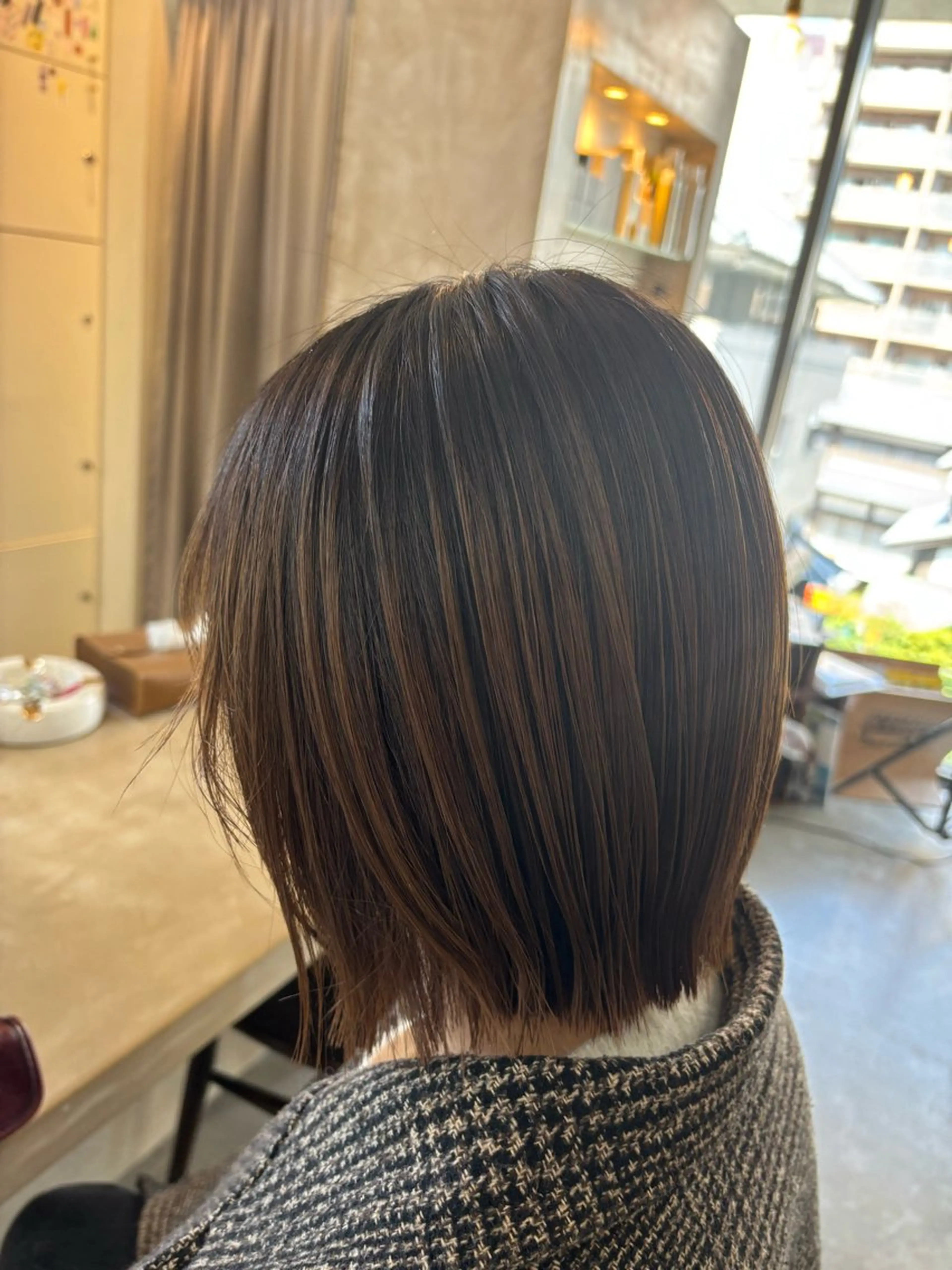 ショート ボブ レイヤーカット カット 西岡 乙花のヘアスタイル