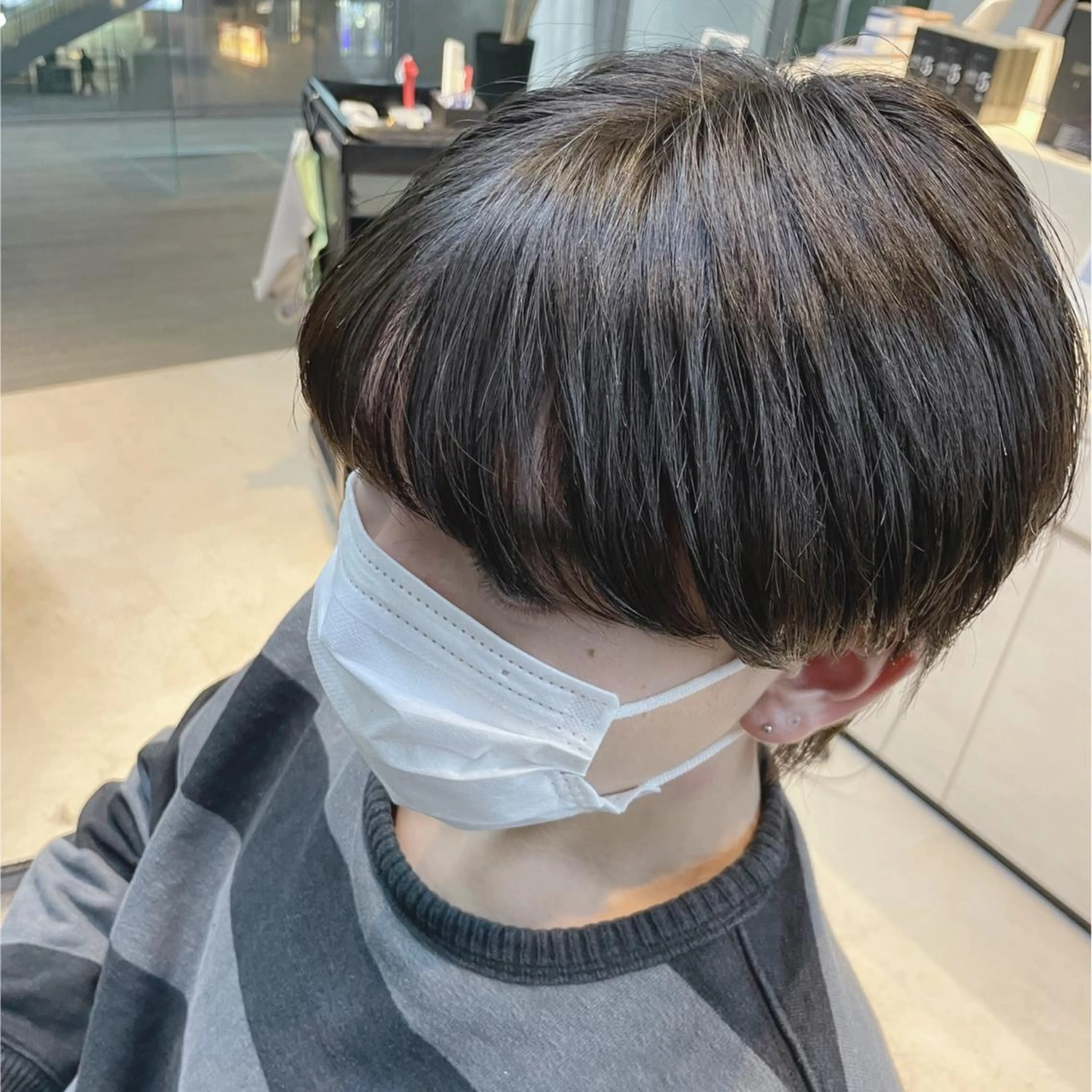 ショート メンズ マッシュ シースルーマッシュ 刈り上げ 毛流れ縮毛矯正✨ メンズ那智優貴のヘアスタイル