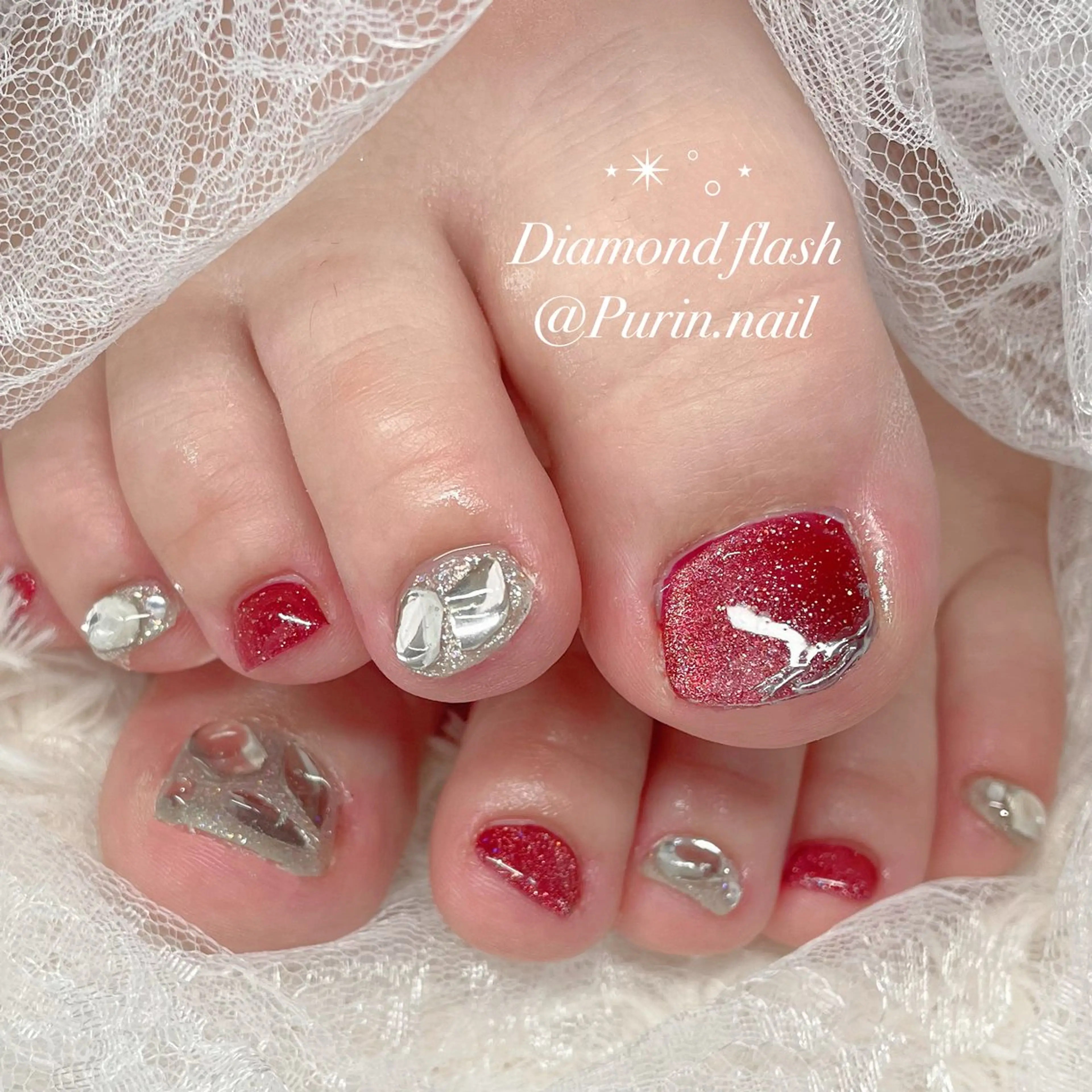 ネイル フットネイル Nails by Purin🍮のネイルデザイン