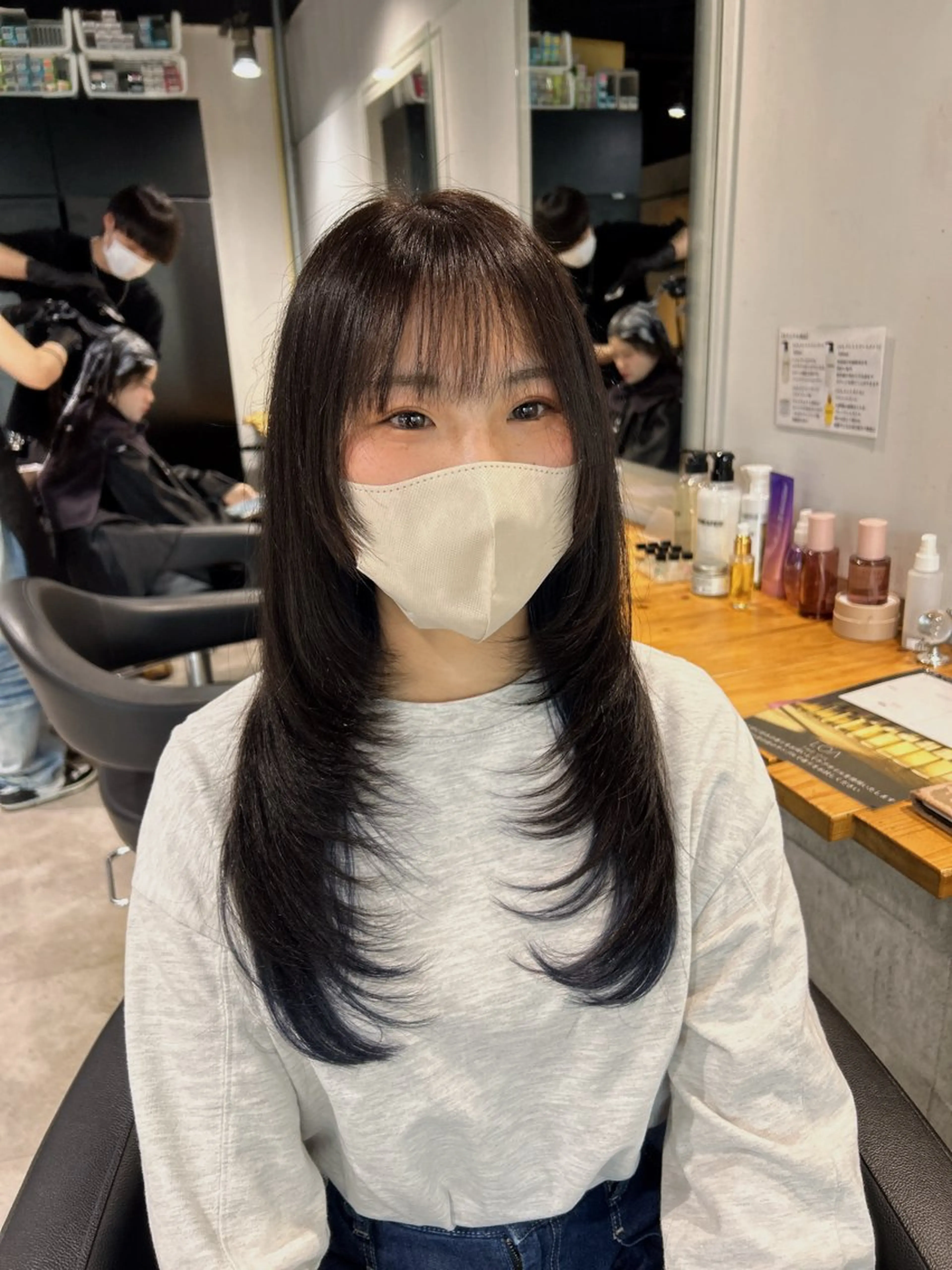 ロング ヘアカラー トリートメント ヘッドスパ レイヤーStyle 🩵菜々実のヘアスタイル