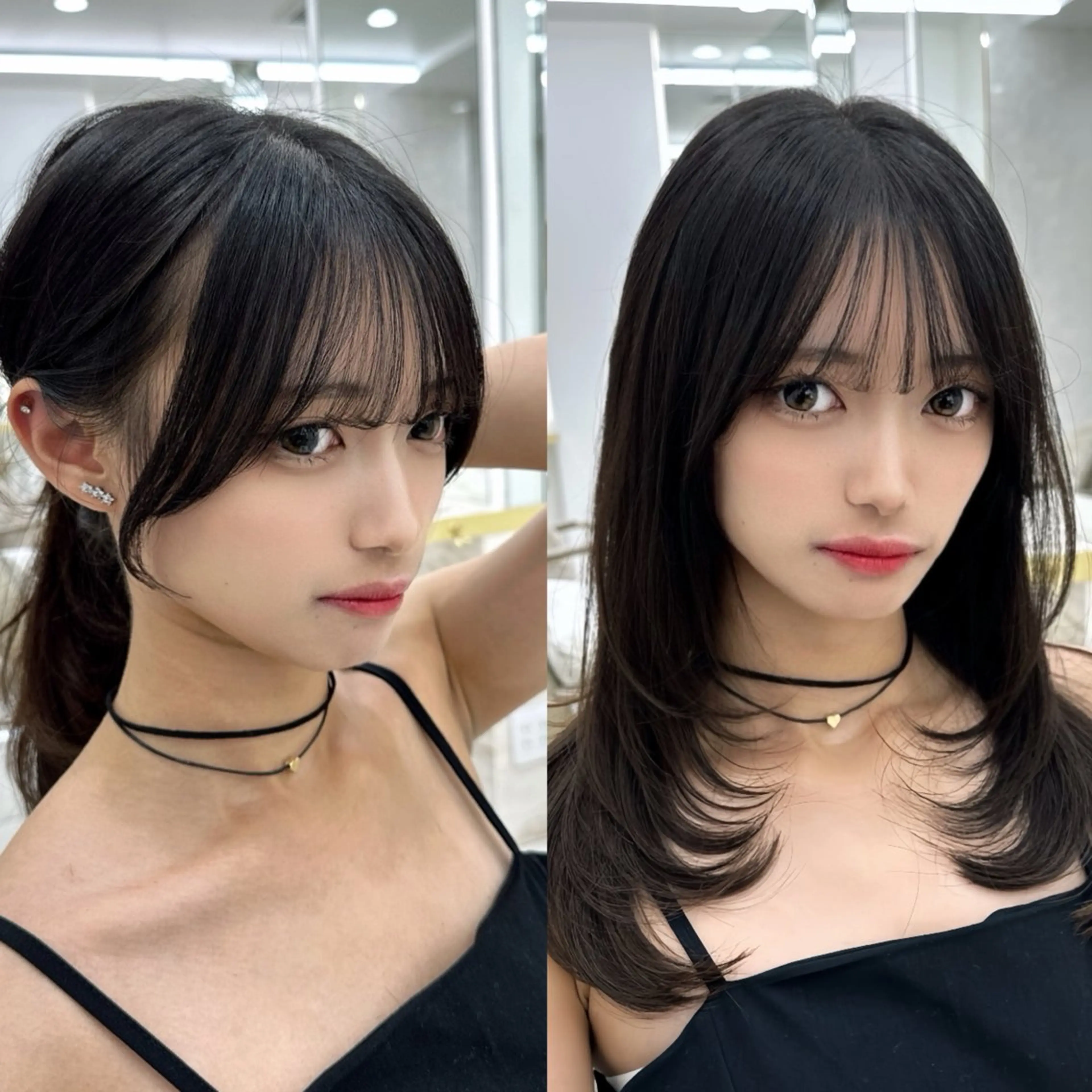 セミロング レイヤーカット 小顔カット カット ヘアカラー 似合わせ/レイヤー /顔まわり/池田歩樹のヘアスタイル