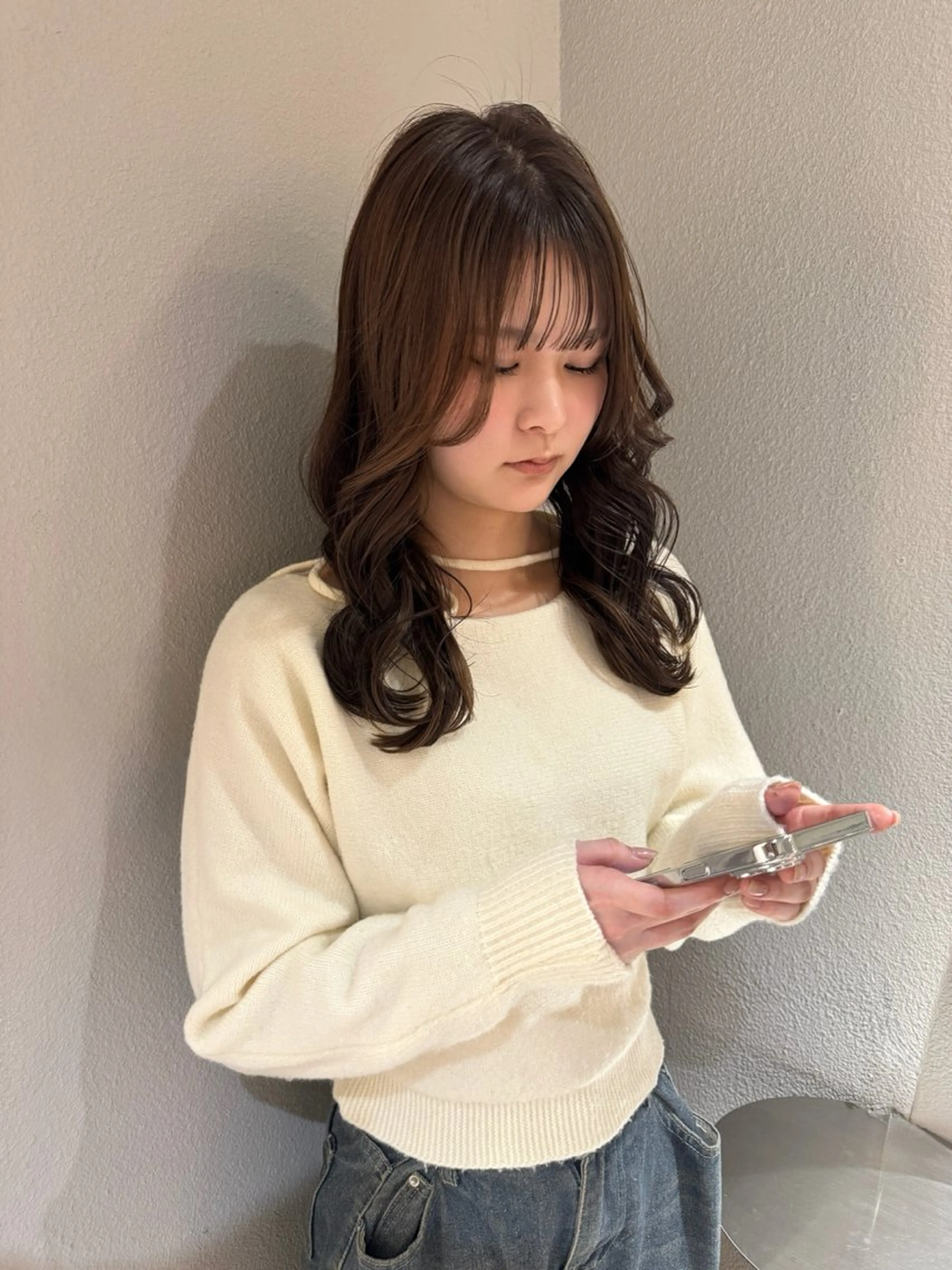 セミロング カット ヘアカラー 【天満1艶髪】潤艶/ 髪質改善🌹釣本竜哉のヘアスタイル