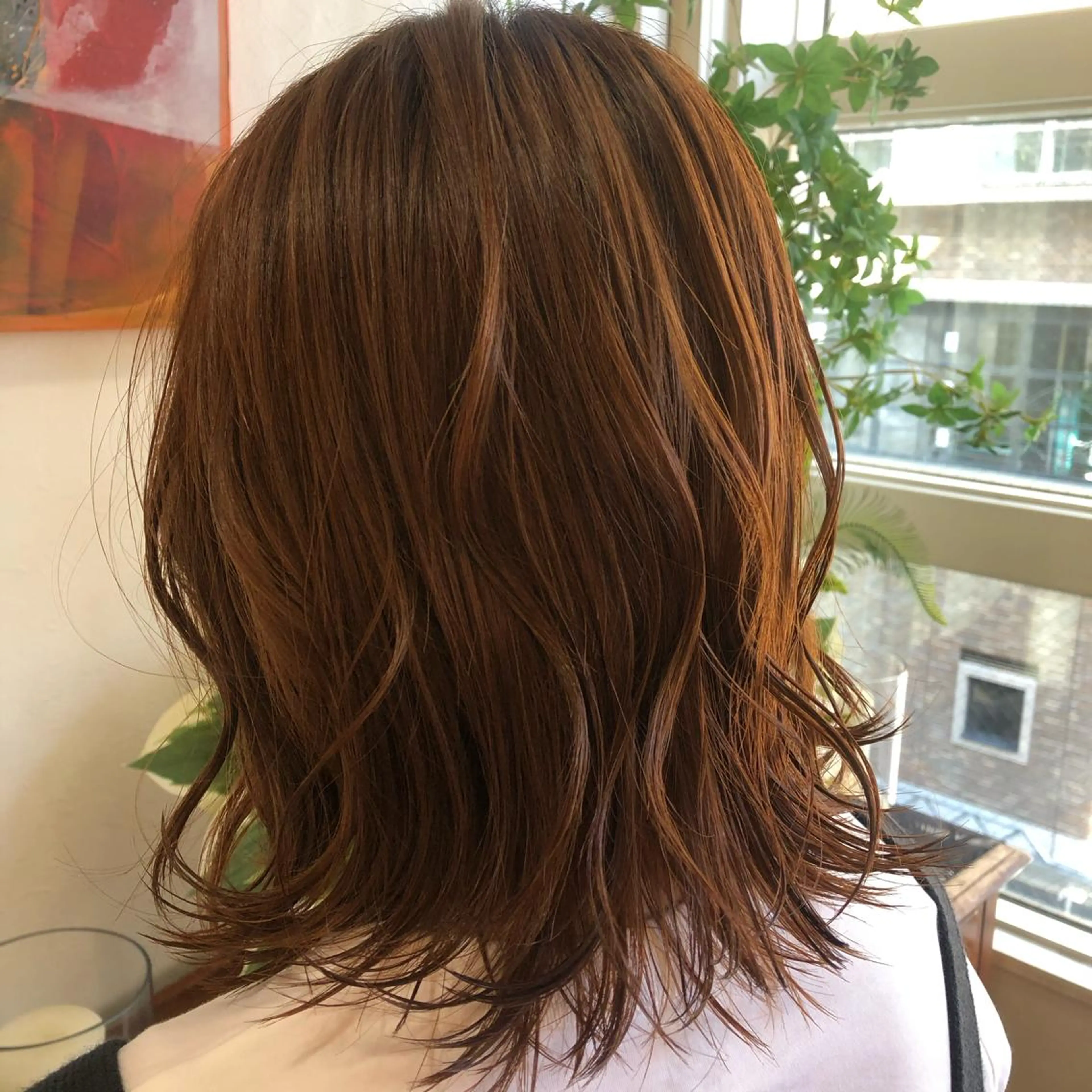 ミディアム 鶴﨑 美優亜のヘアスタイル
