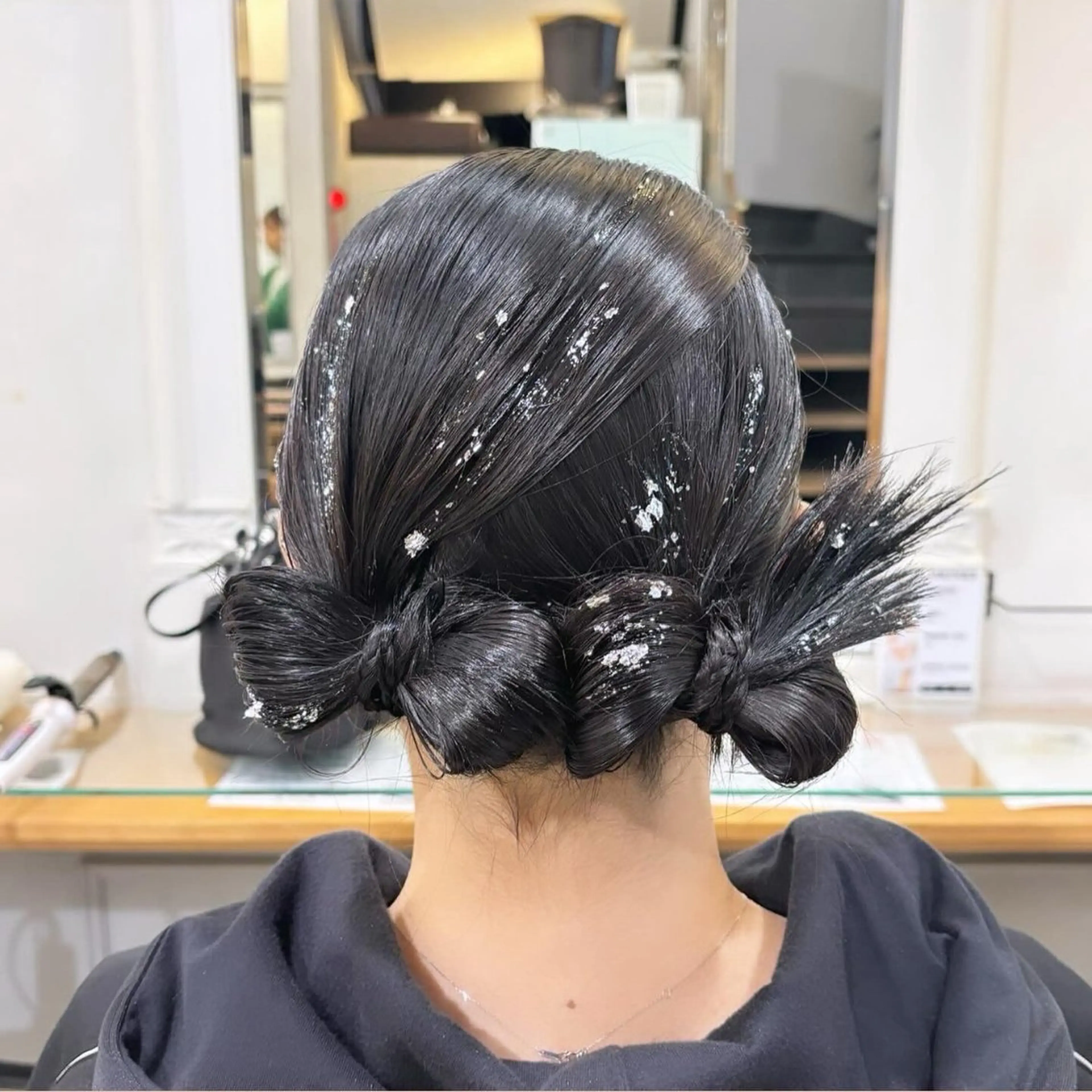 セミロング ヘアアレンジ ヘアセット 🫧 nanaco🫧のヘアスタイル