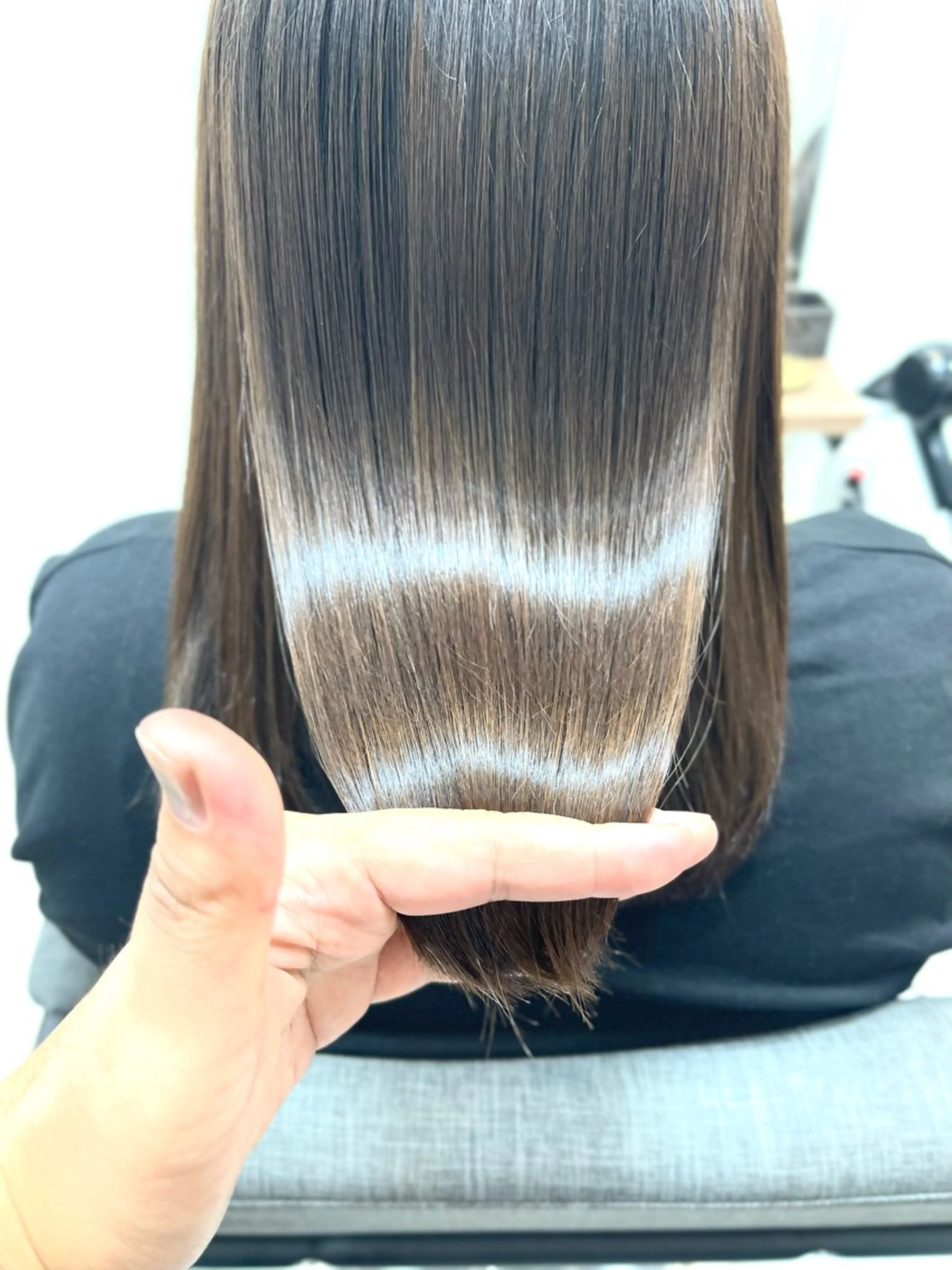 ミディアム 酸性ストレート カット トリートメント naka.naka 東中野のヘアスタイル