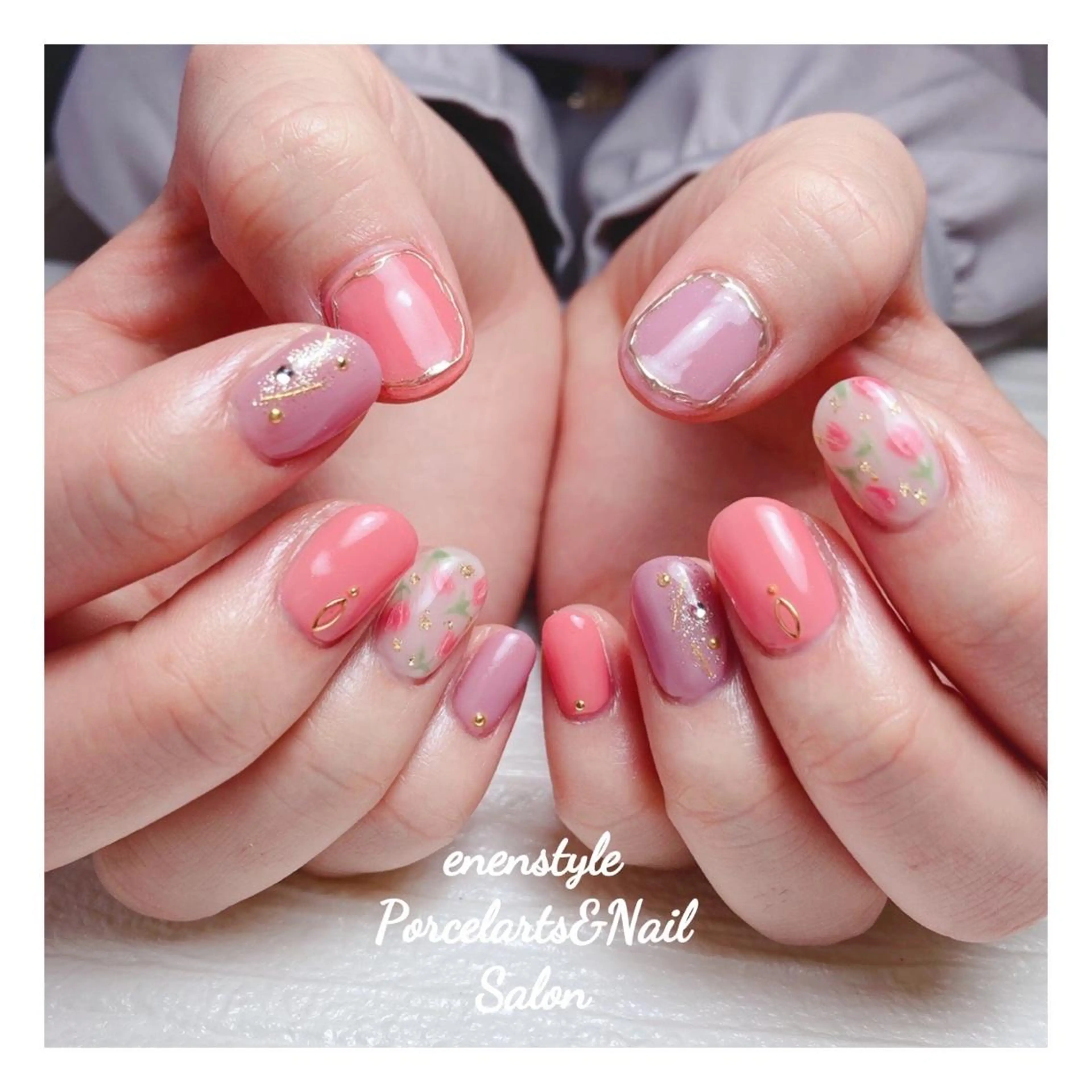 ミディアム ネイル 👑enen style👑のネイルデザイン