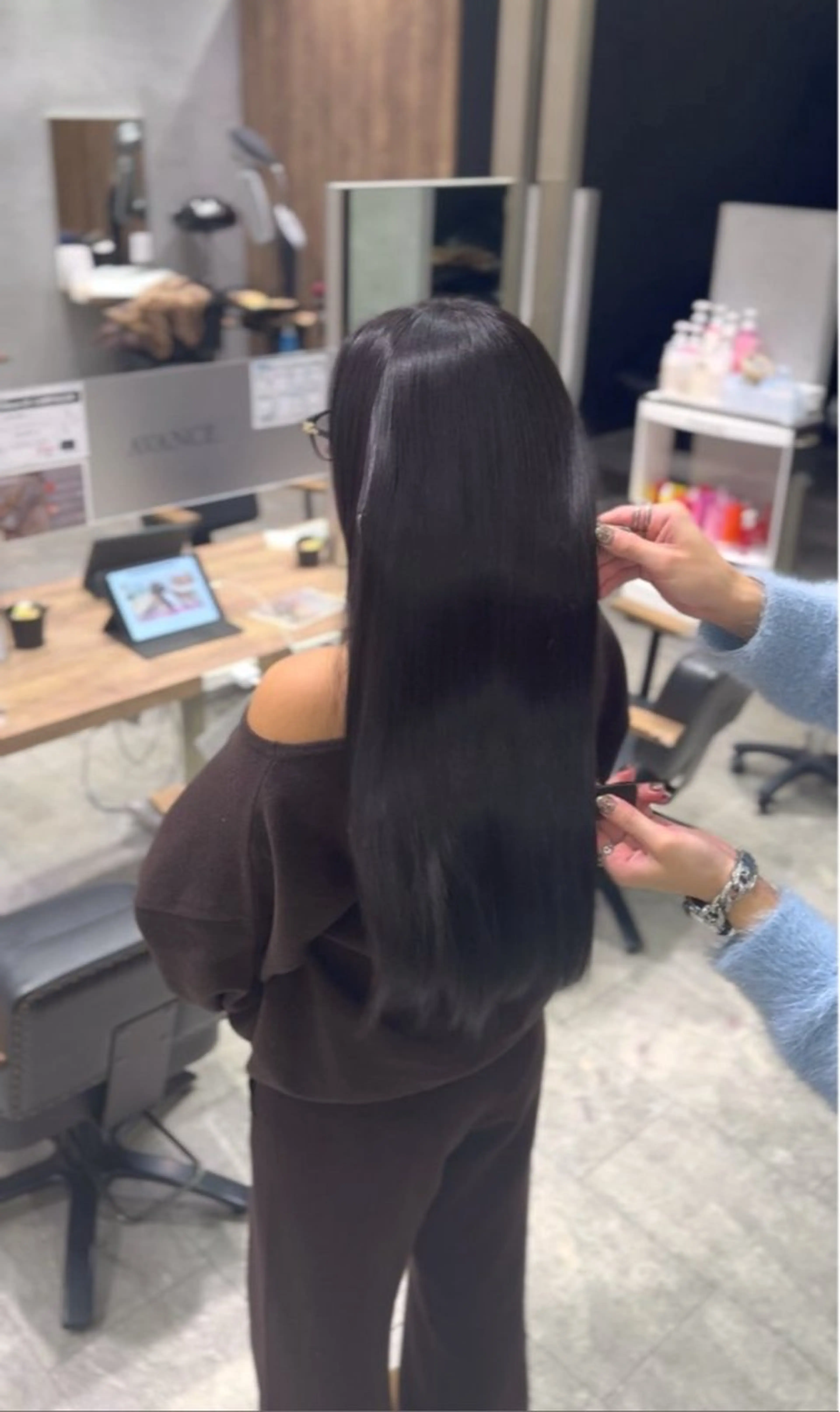 ロング カット 縮毛矯正 トリートメント 石井良典 髪質改善のヘアスタイル