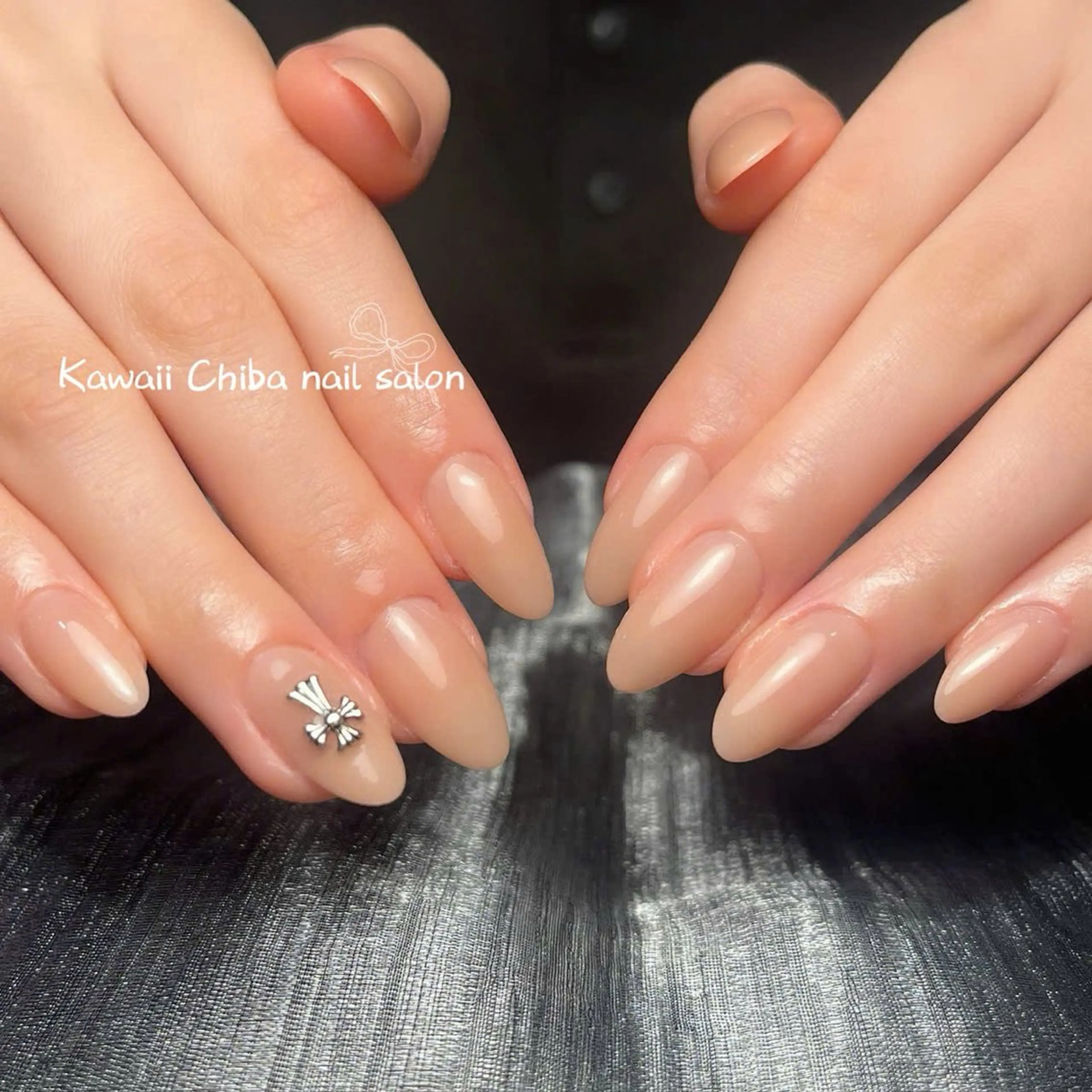 ネイル チークネイル ドット グラデーション ハート キラキラネイル Kawaii _Nailのネイルデザイン