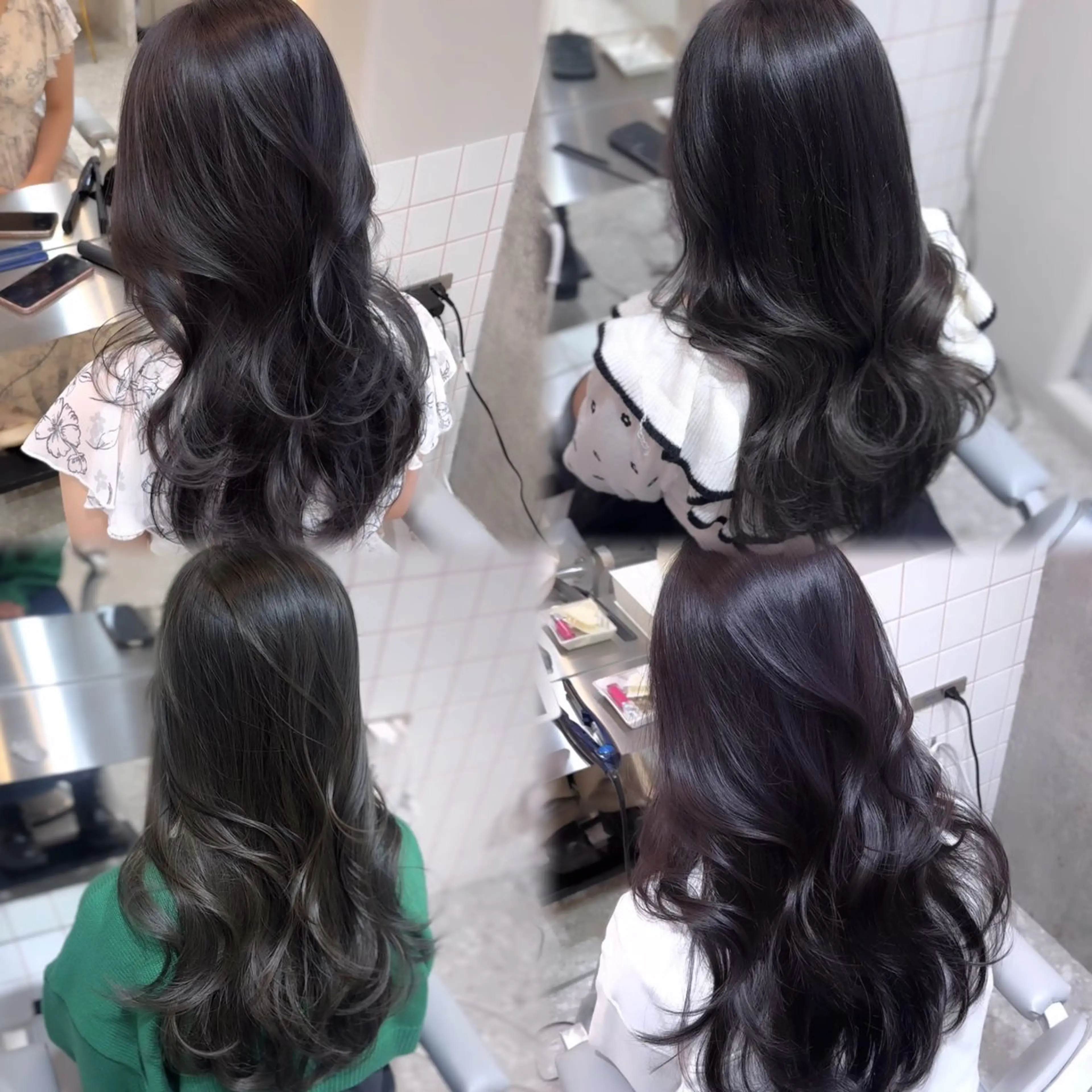 ロング カラー グレージュ 韓国風ヘア レイヤーカット カット ヘアカラー トリートメント ヘッドスパ 髪質改善/韓国ヘア レイヤー/新宿/ロミのヘアスタイル