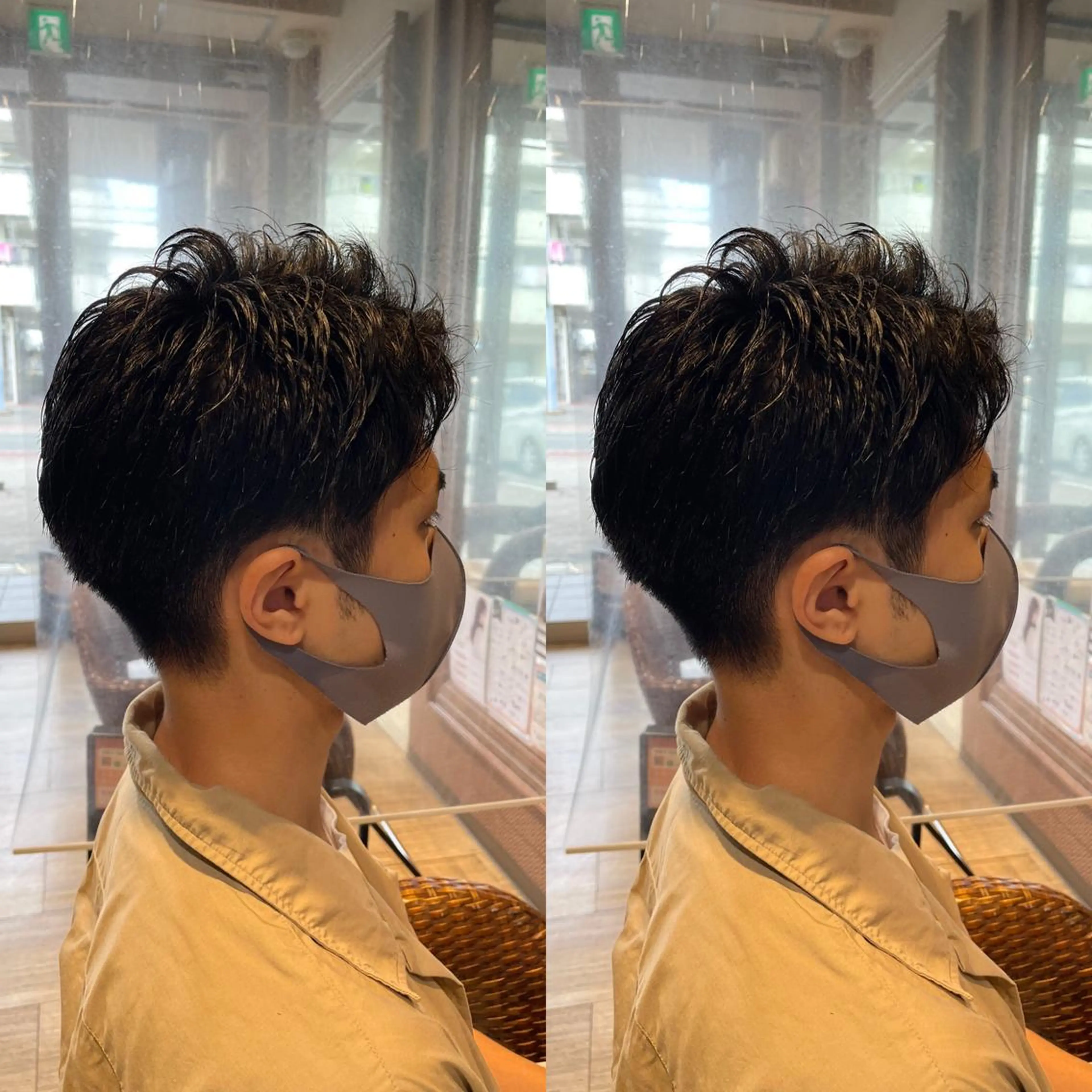 メンズ イルミナカラー/レイ ヤーカット/三好春奈のヘアスタイル