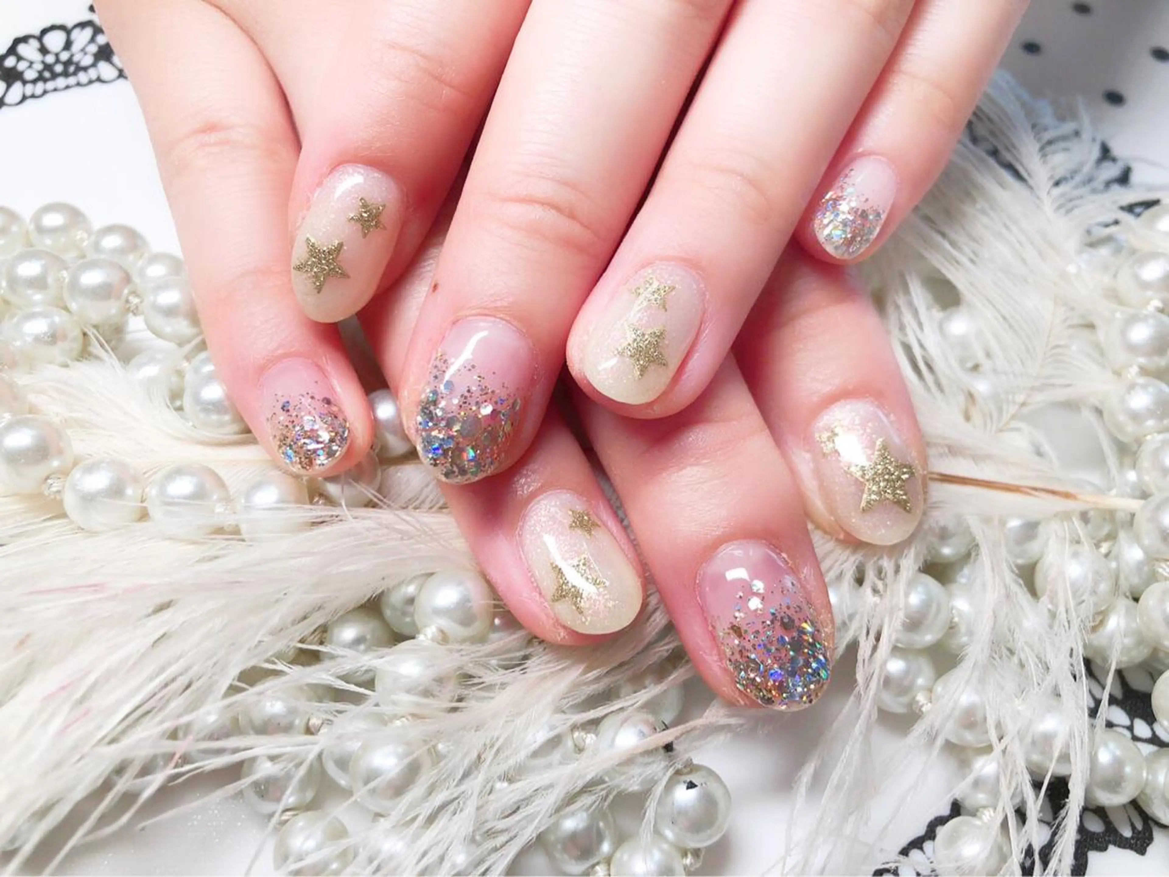 ネイル ハンドネイル マジック ミラーのネイルデザイン