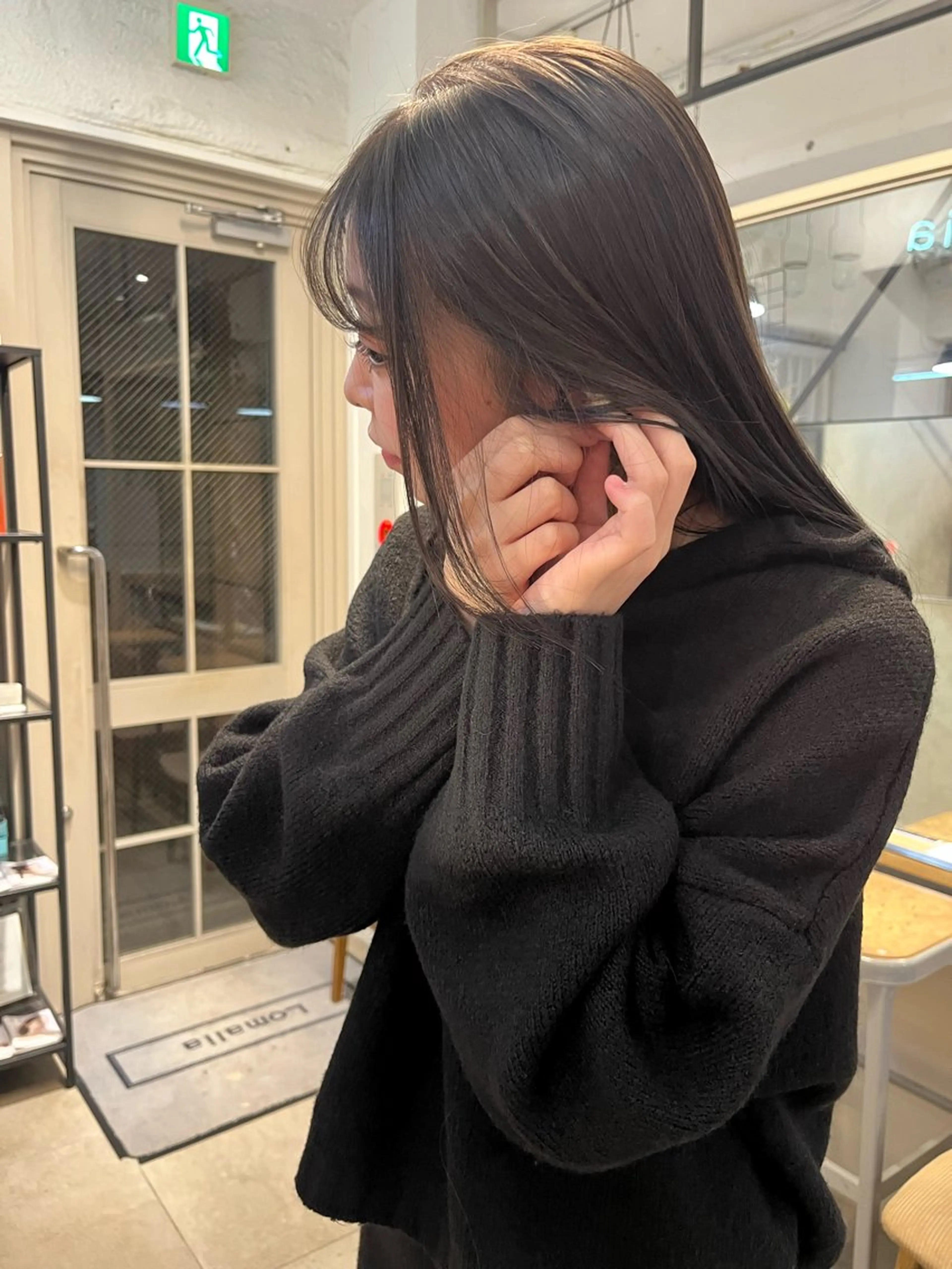 セミロング カラー ブラウンカラー 透明感カラー ヘアカラー トリートメント 赤み消しカラー/ オリーブ/トモキのヘアスタイル