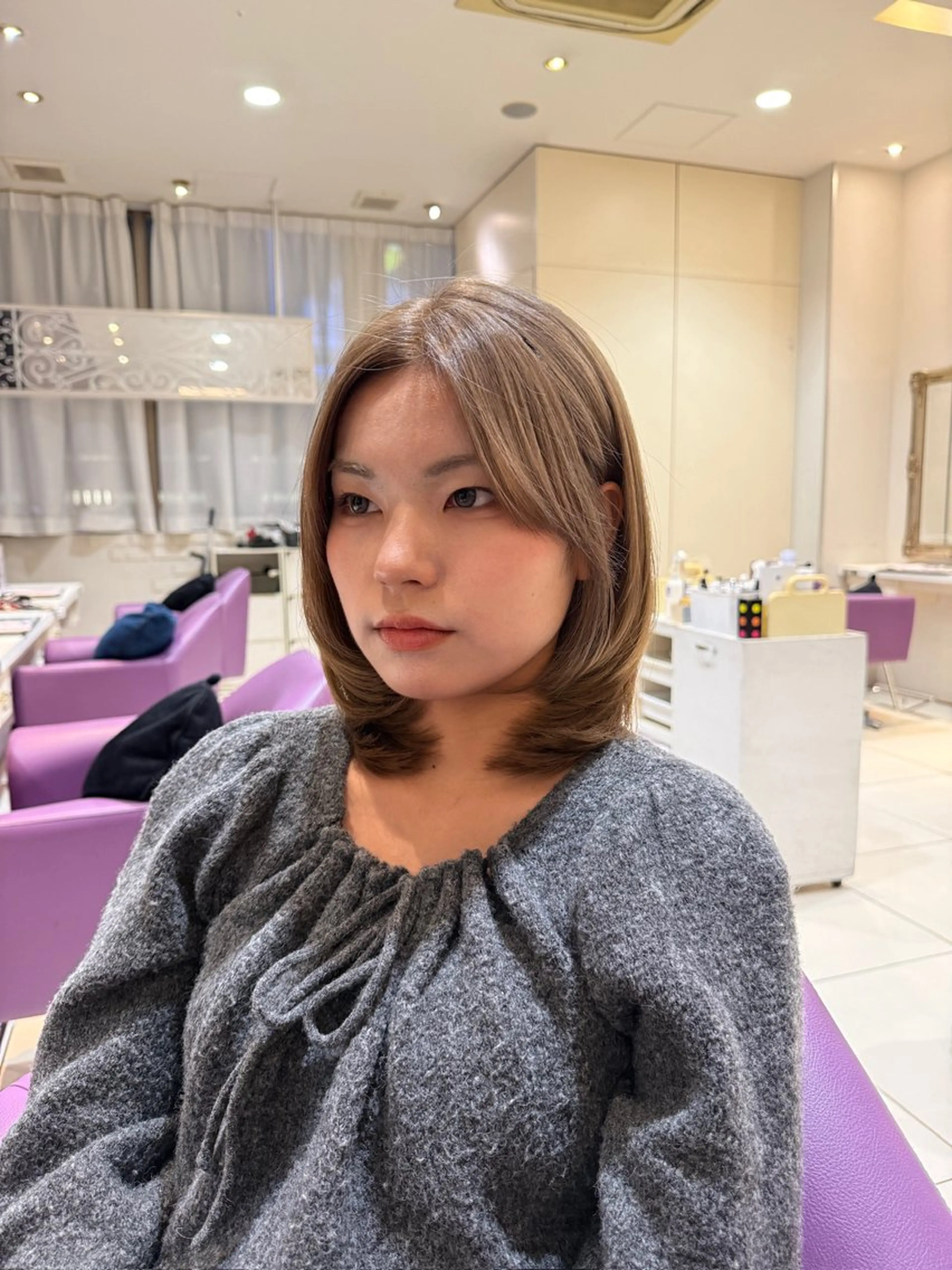 カラー 🍒ベージュ/ピンク ベージュ🍒なつきのヘアスタイル