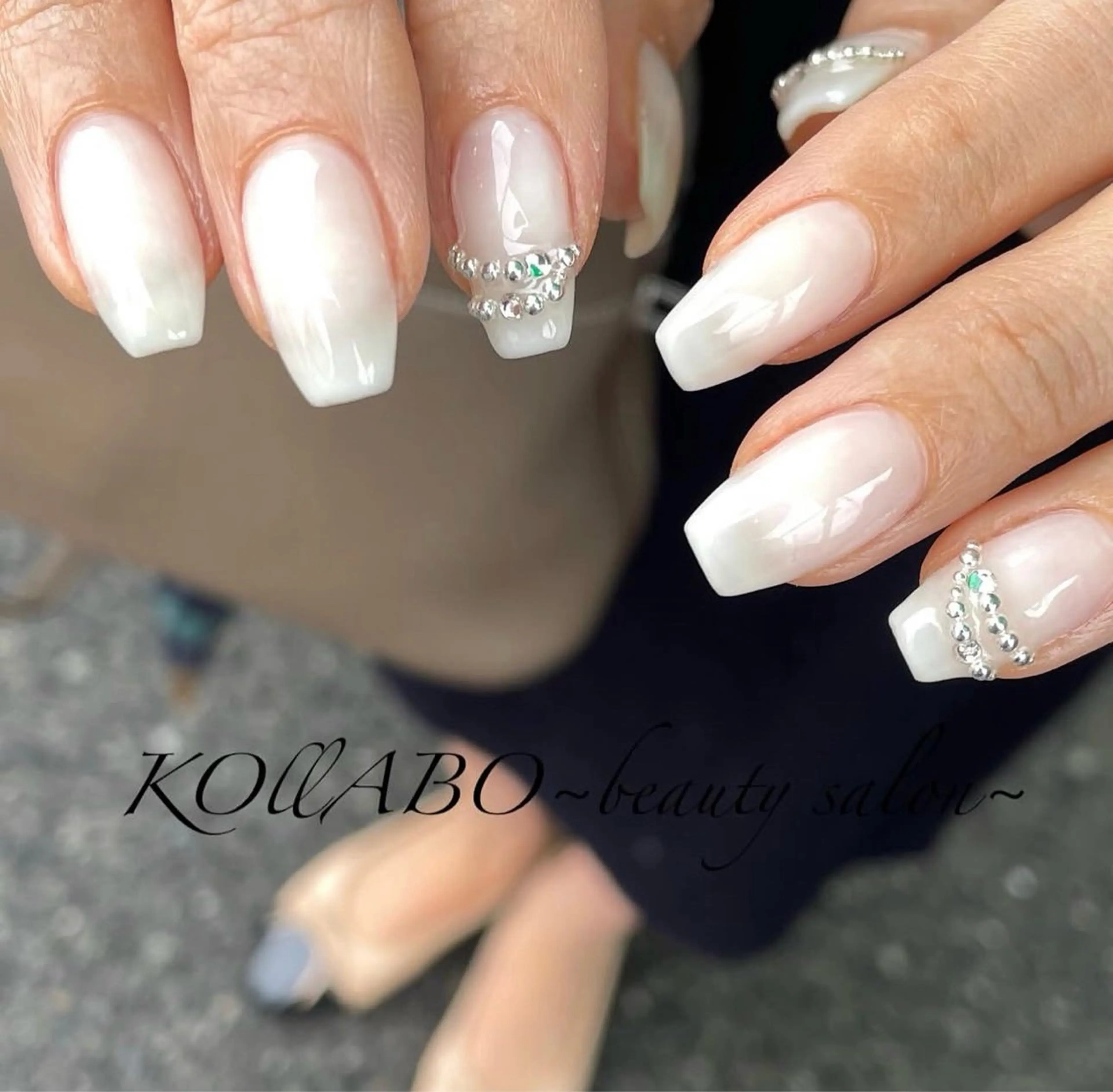 ネイル ストーンネイル ハンドネイル KOLLABO nailのネイルデザイン