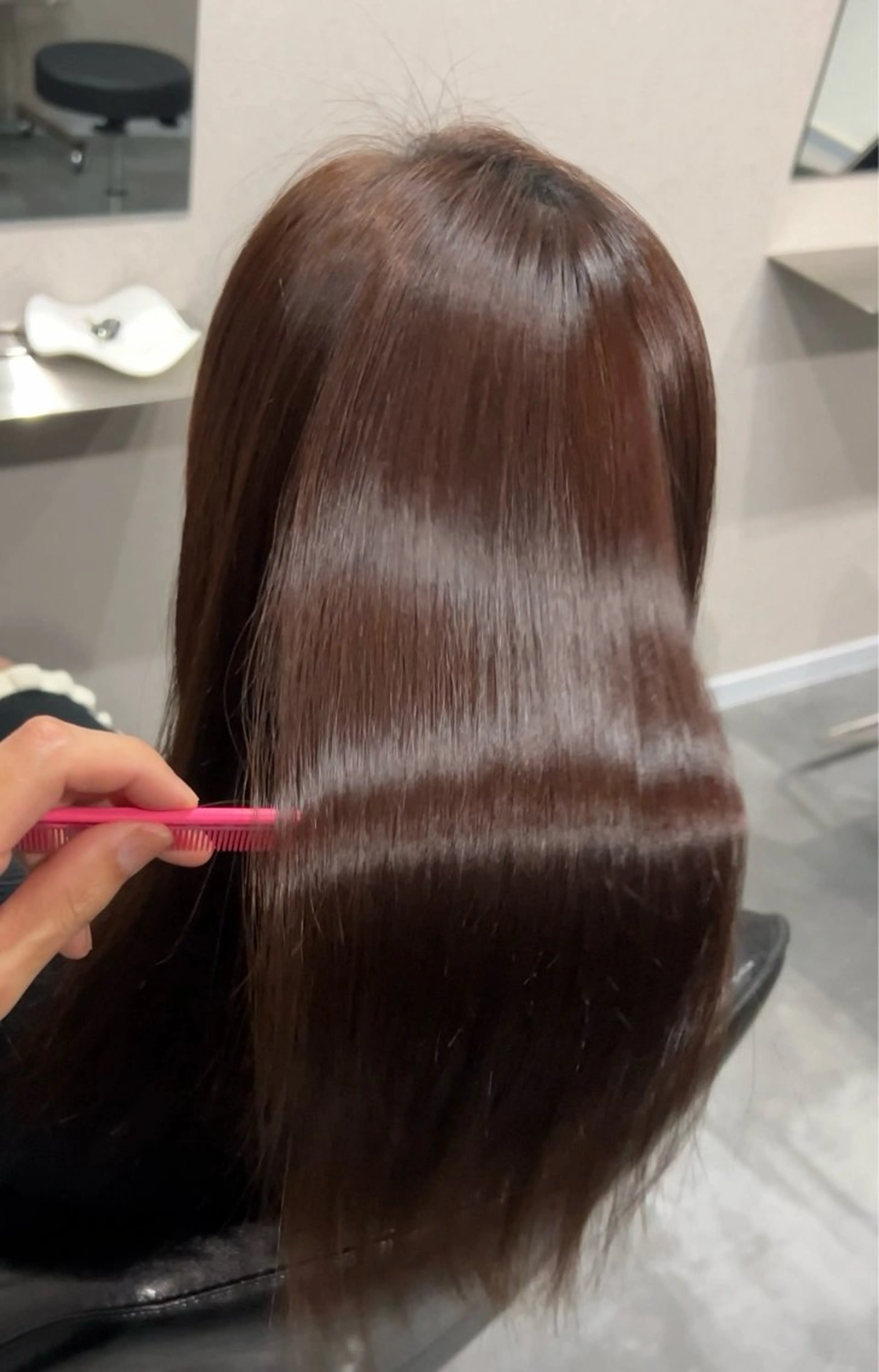 ロング ヘアカラー 縮毛矯正 haircare salon elan joie所属・豊橋駅前/池田こうき /美髪矯正/髪質改善のヘアスタイル