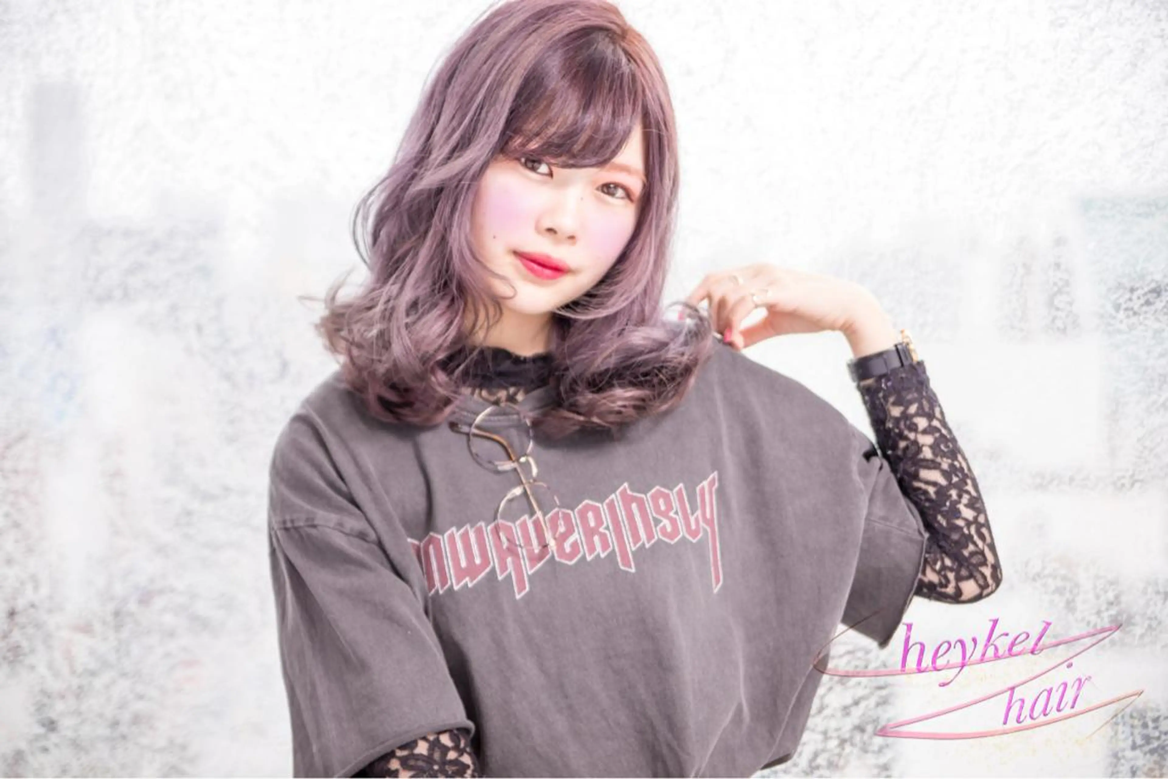 セミロング カラー Re:ta Hair 飯田淳平のヘアスタイル