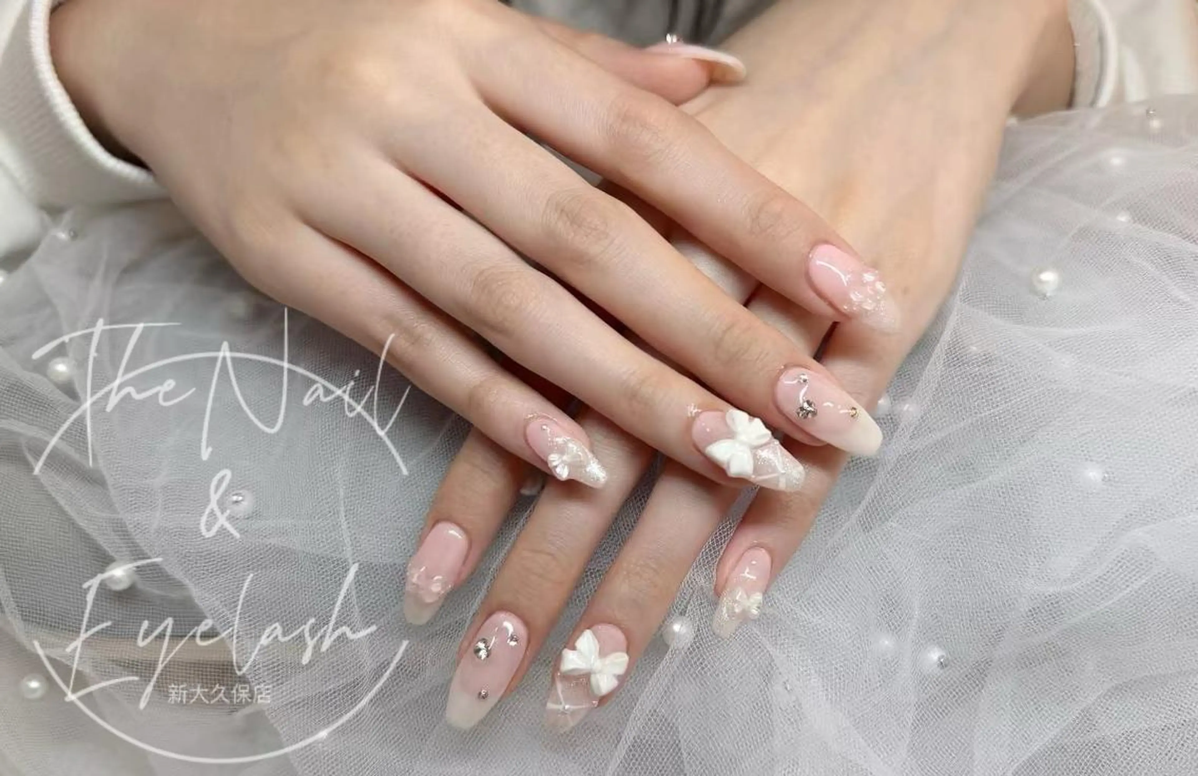 ネイル ガーリー ハート キラキラネイル 韓国ネイル ロングネイル ハンドネイル ハンドケア The Nail 新大久保店のその他イメージ