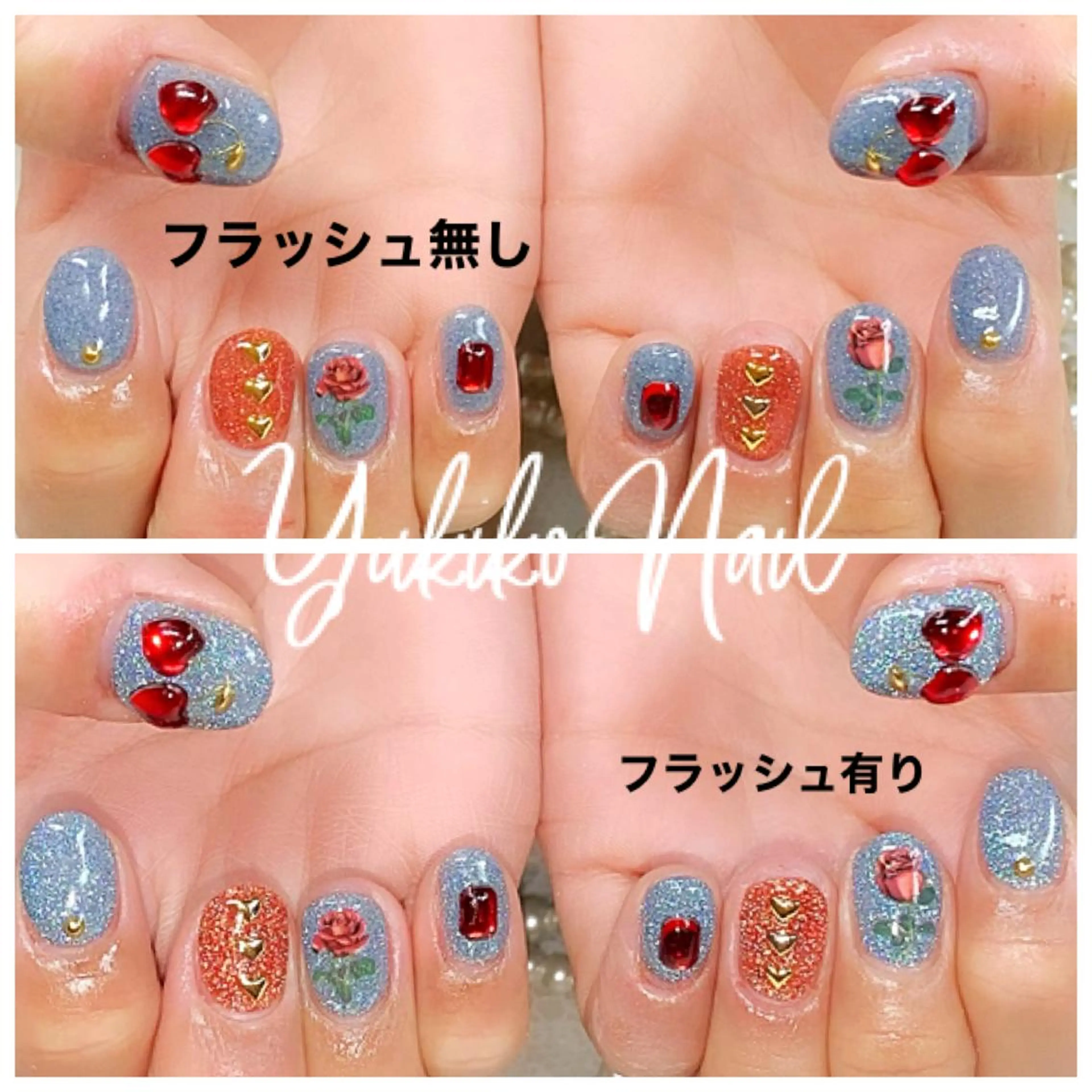 ネイル フラッシュネイル ハンドネイル ユキコ ネイルのネイルデザイン