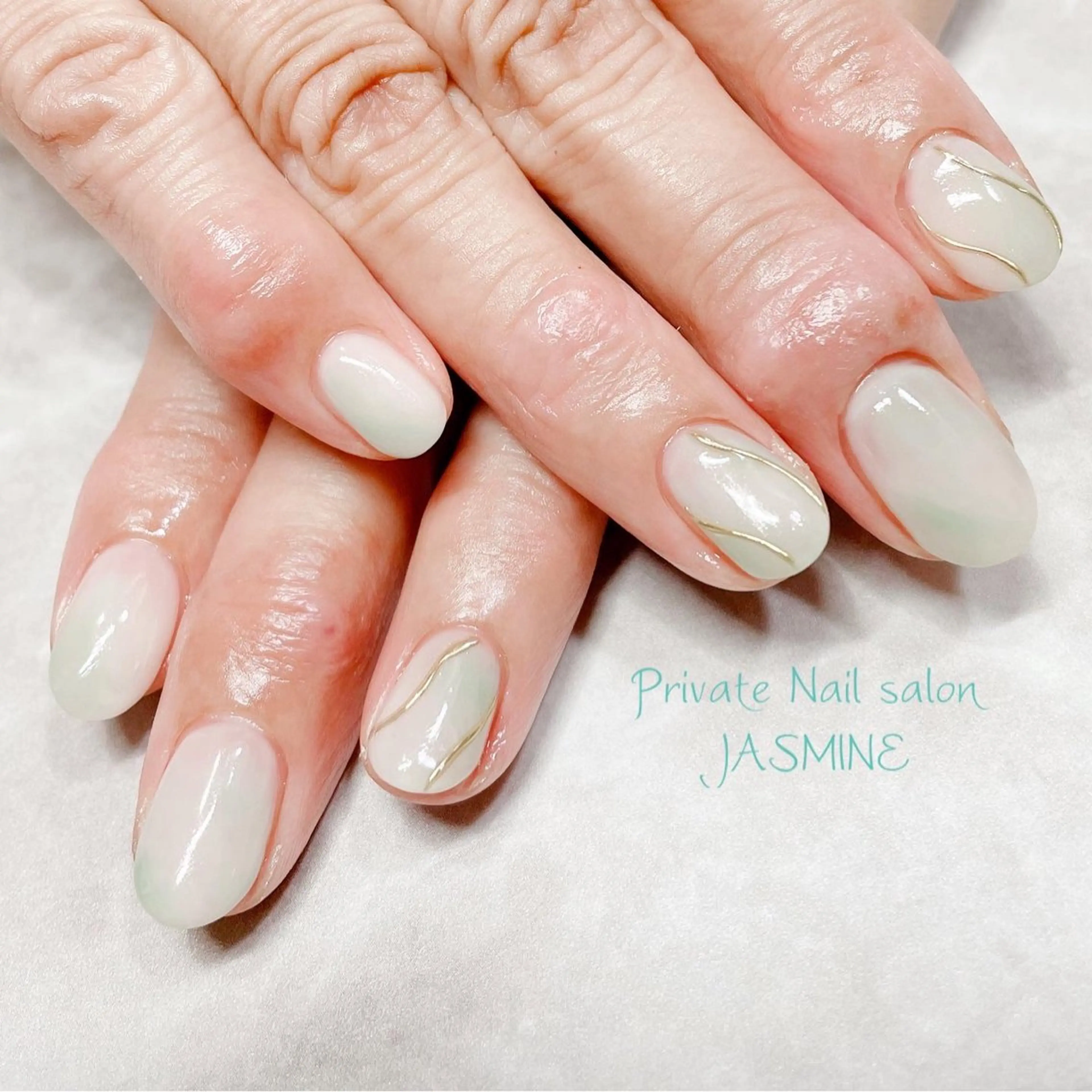 ネイル アートネイル ミラーネイル ニュアンスネイル ハンドネイル Nail salon JASMINEのネイルデザイン