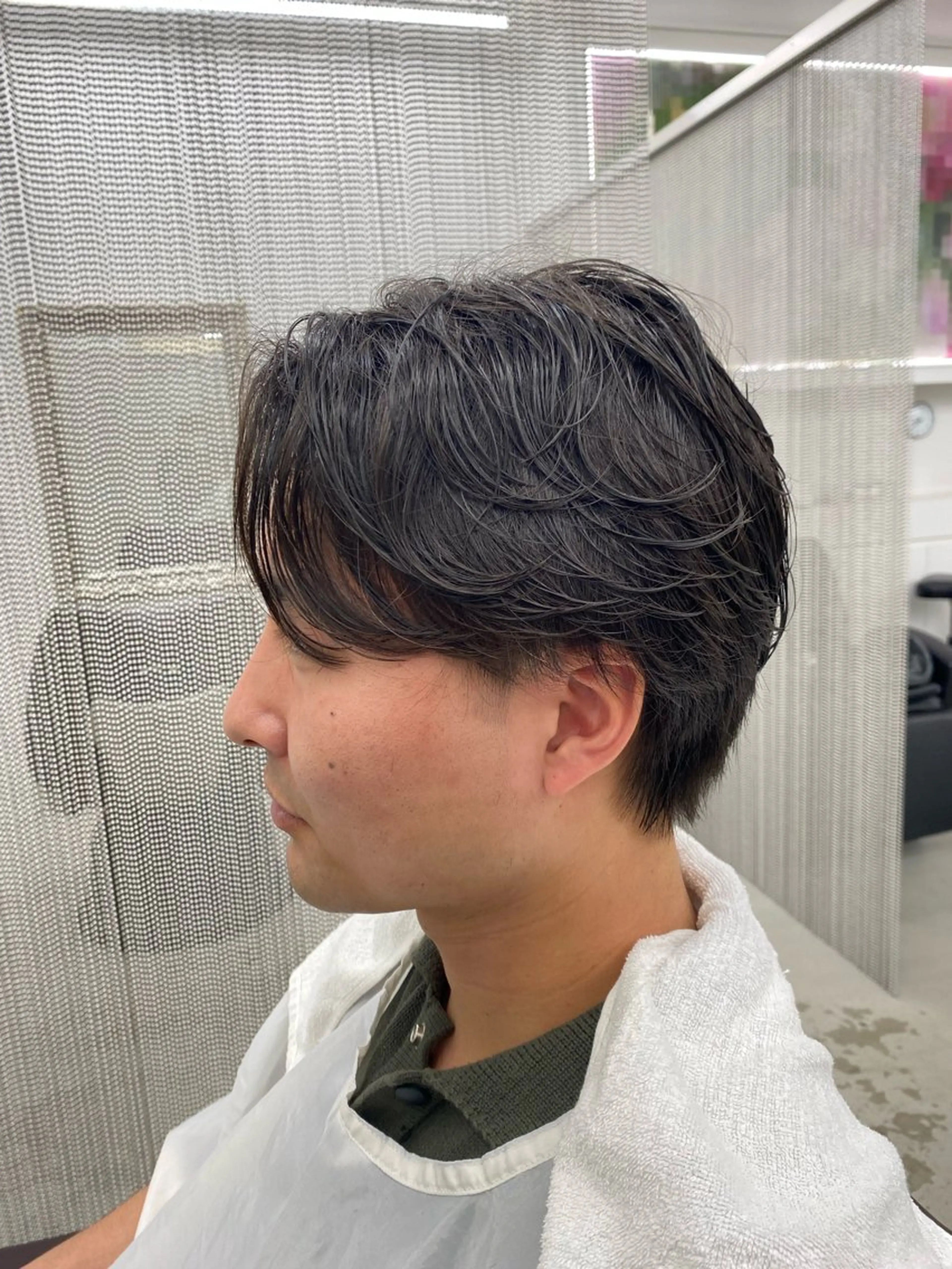 ミディアム メンズ カット メンズカット/セ ンターパート/Ryuのヘアスタイル