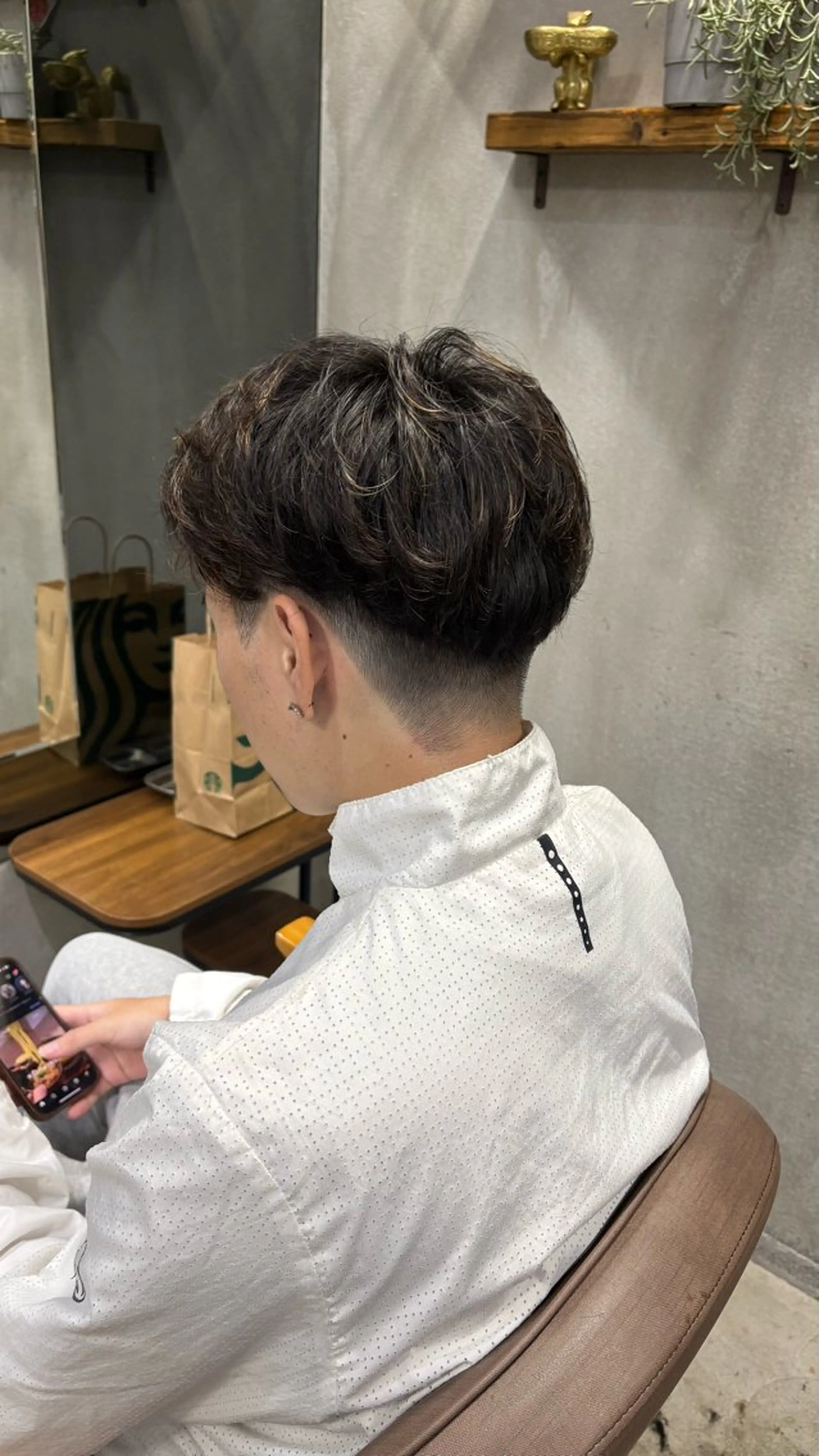メンズ カット 天神/ハイトーン/艶 カラー/Miharuのヘアスタイル