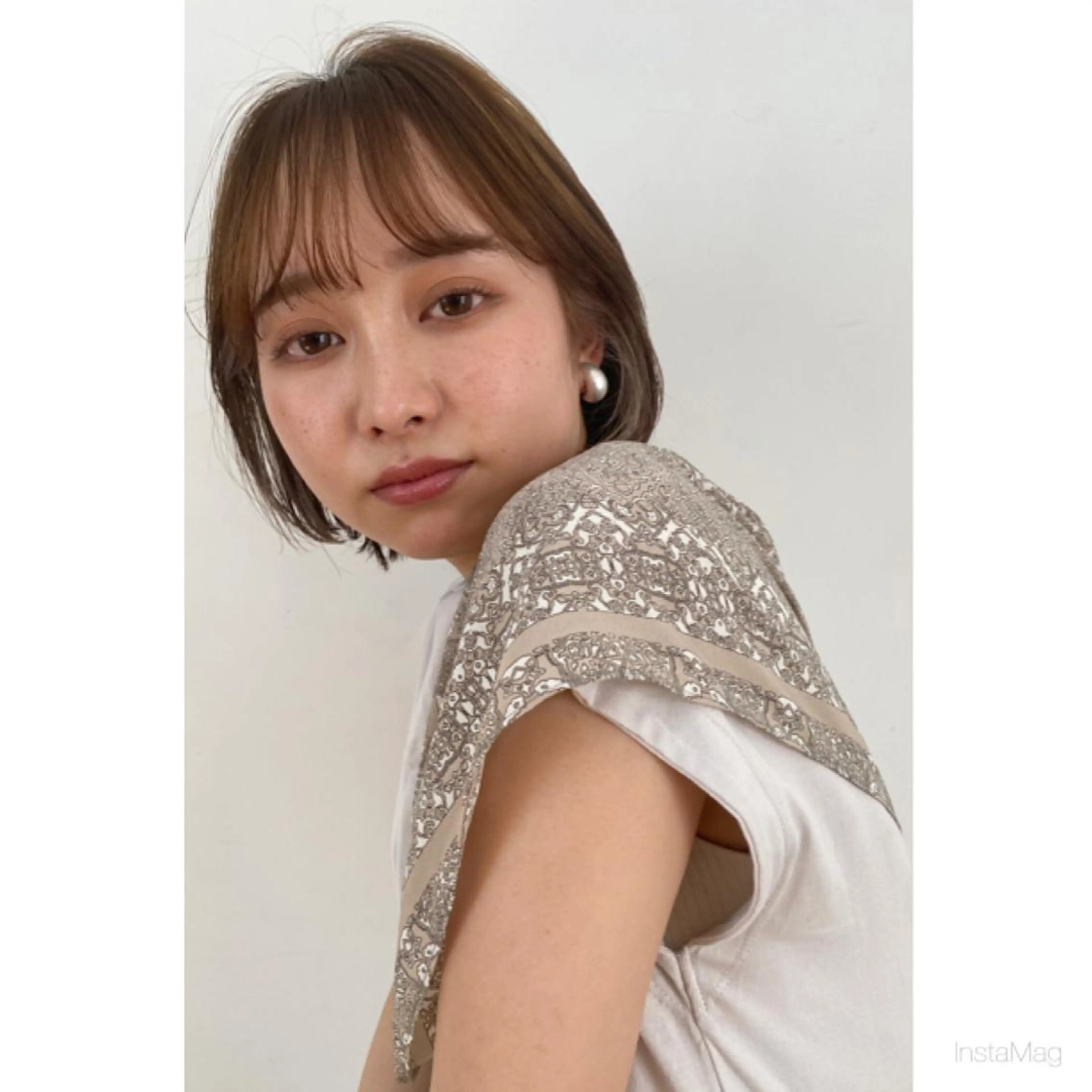 ショート カラー カット ヘアカラー 岩間 香純のヘアスタイル