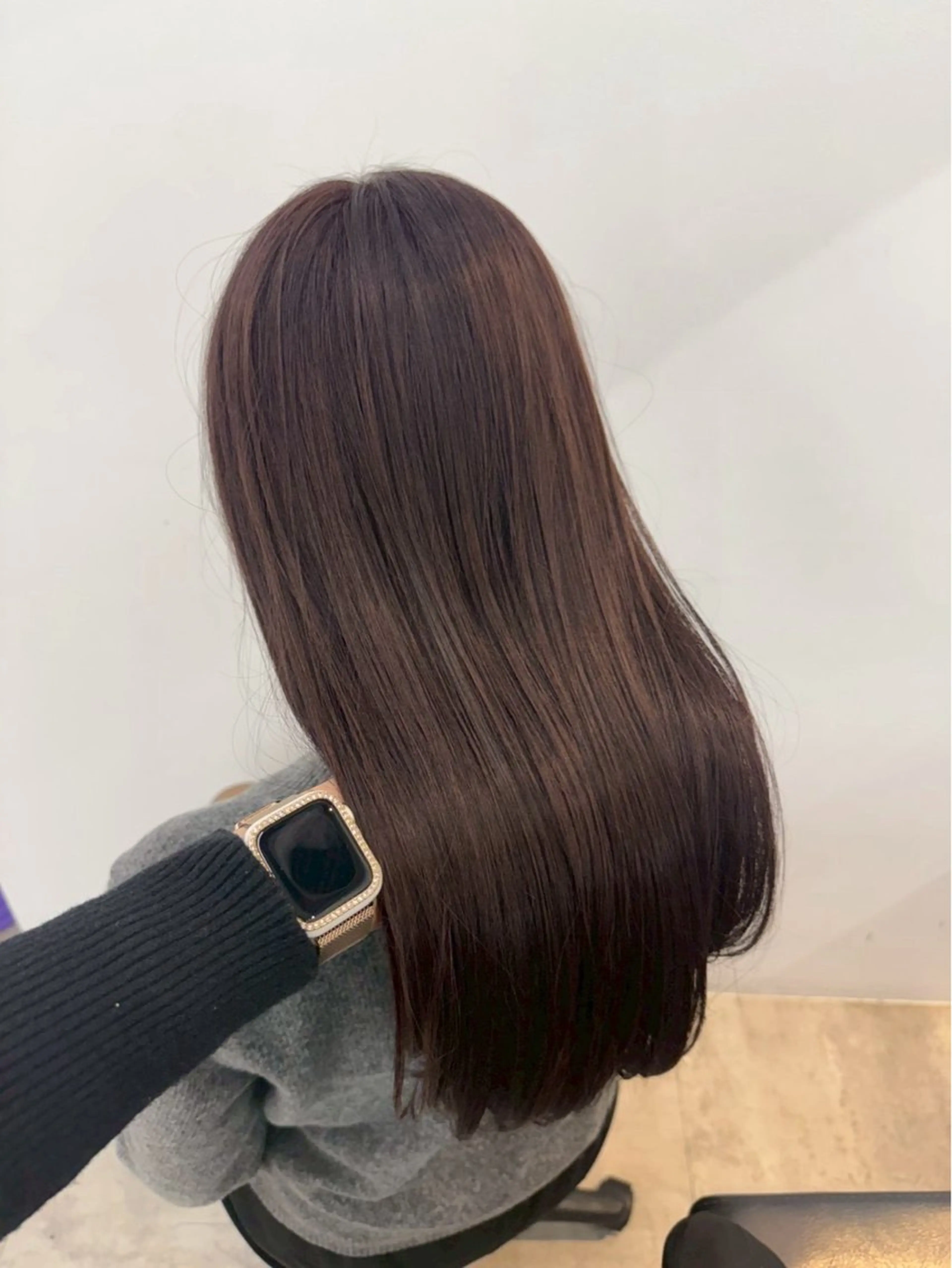 ロング カラー パーマ カット ヘアカラー 縮毛矯正 トリートメント ヘッドスパ ヘアセット 髪質改善/縮毛矯正/ 透明感🩵NANAのヘアスタイル