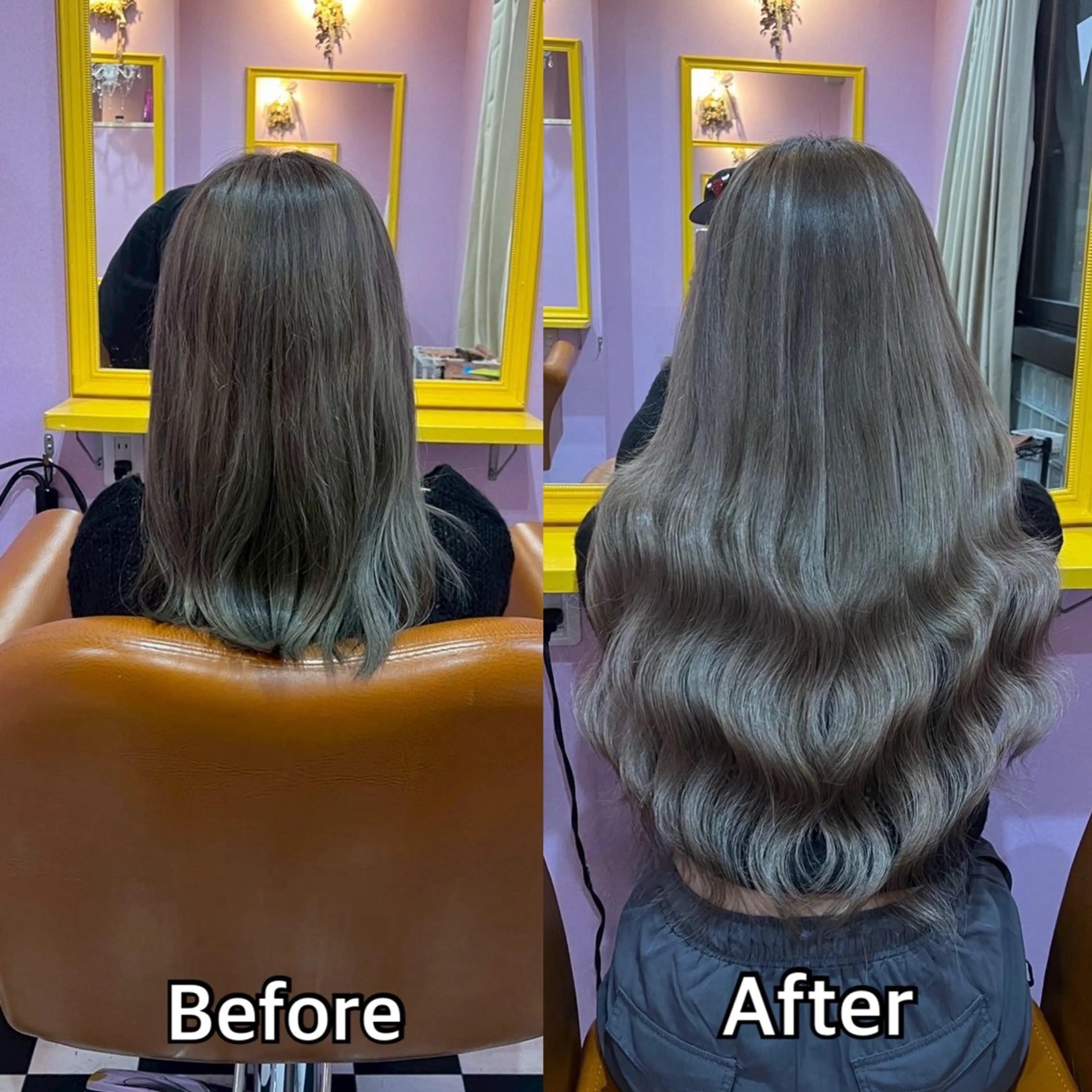 ロング エクステ シール＋ちび編み込み エクステ梅田🐨のヘアスタイル