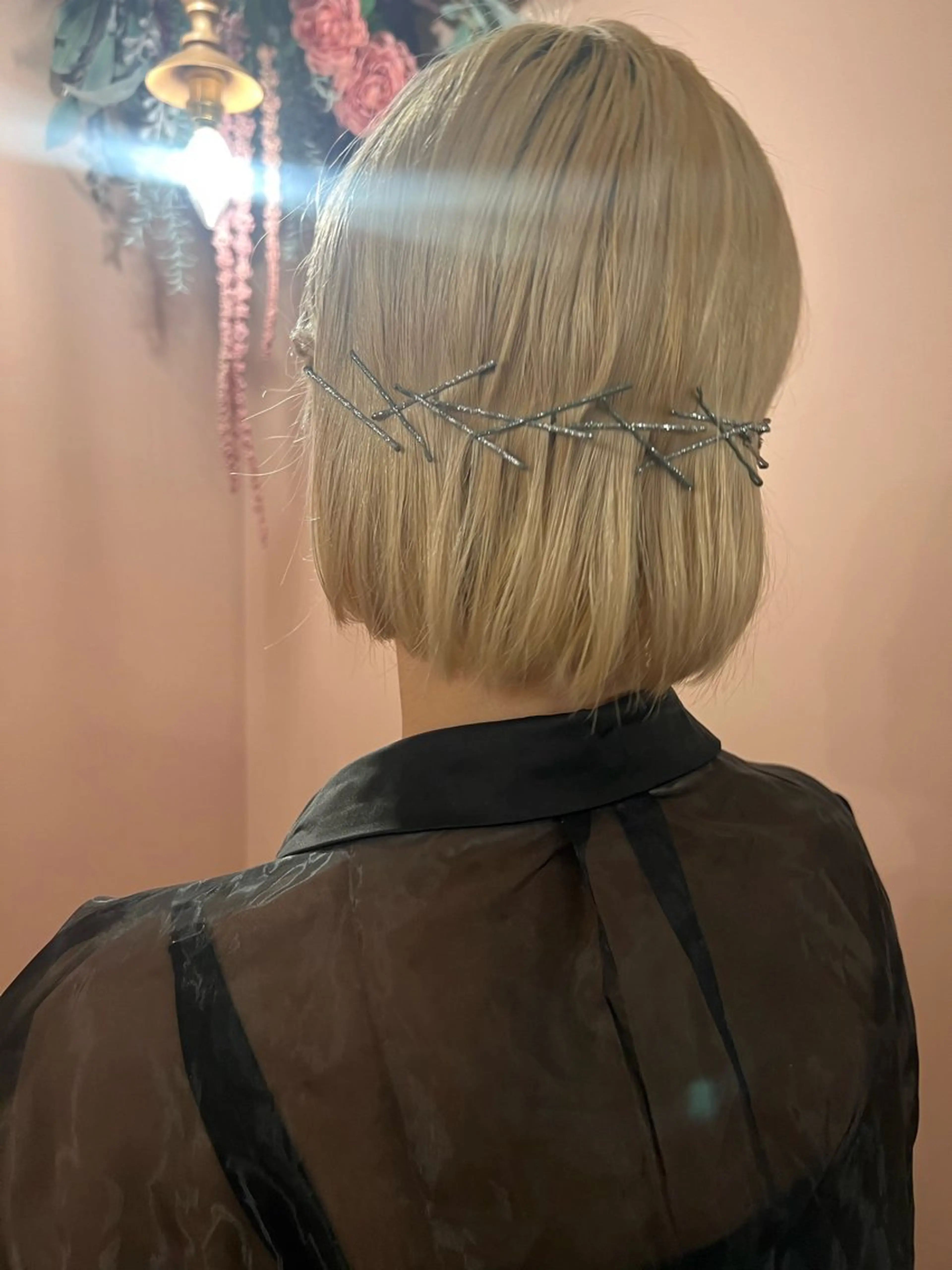 ショート ヘアアレンジ ヘアセット しみず さくら🌸のヘアスタイル