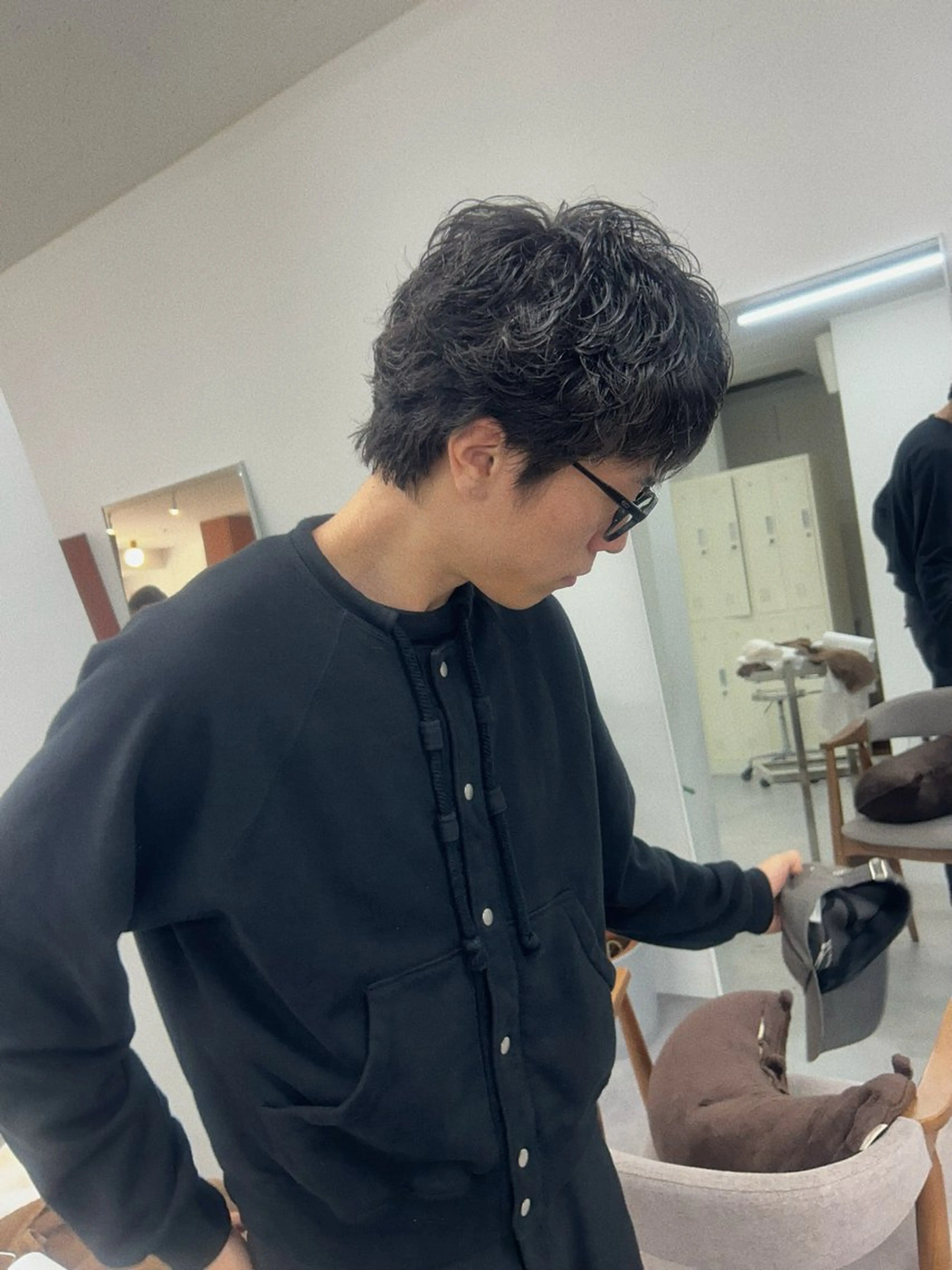 メンズ メンズパーマ メンズショート カット パーマ ARATA / tap/県庁近くのヘアスタイル