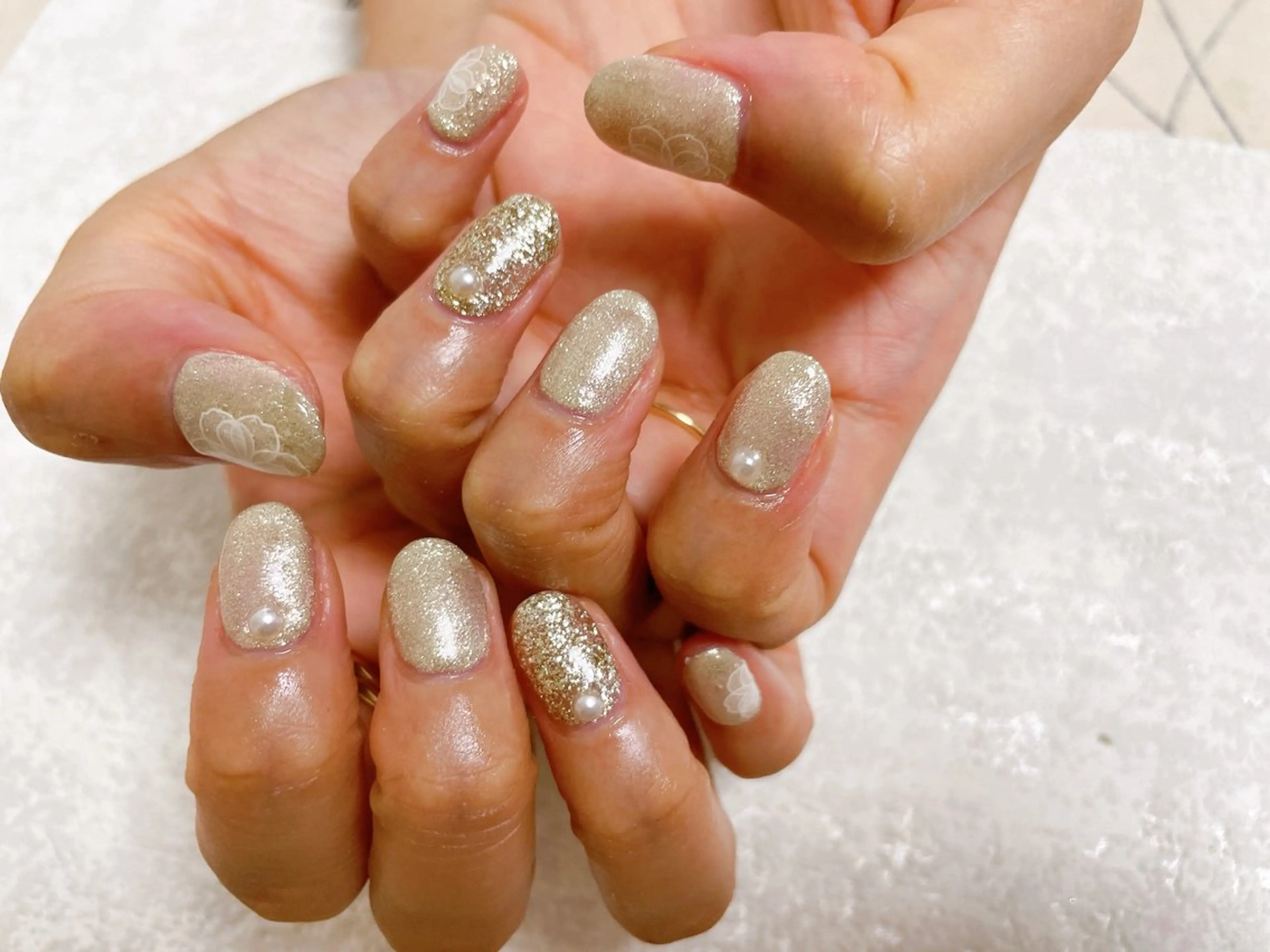 ネイル オーロラネイル フットネイル フレンチネイル ジェルネイル 韓国ネイル mogunail &blowのネイルデザイン