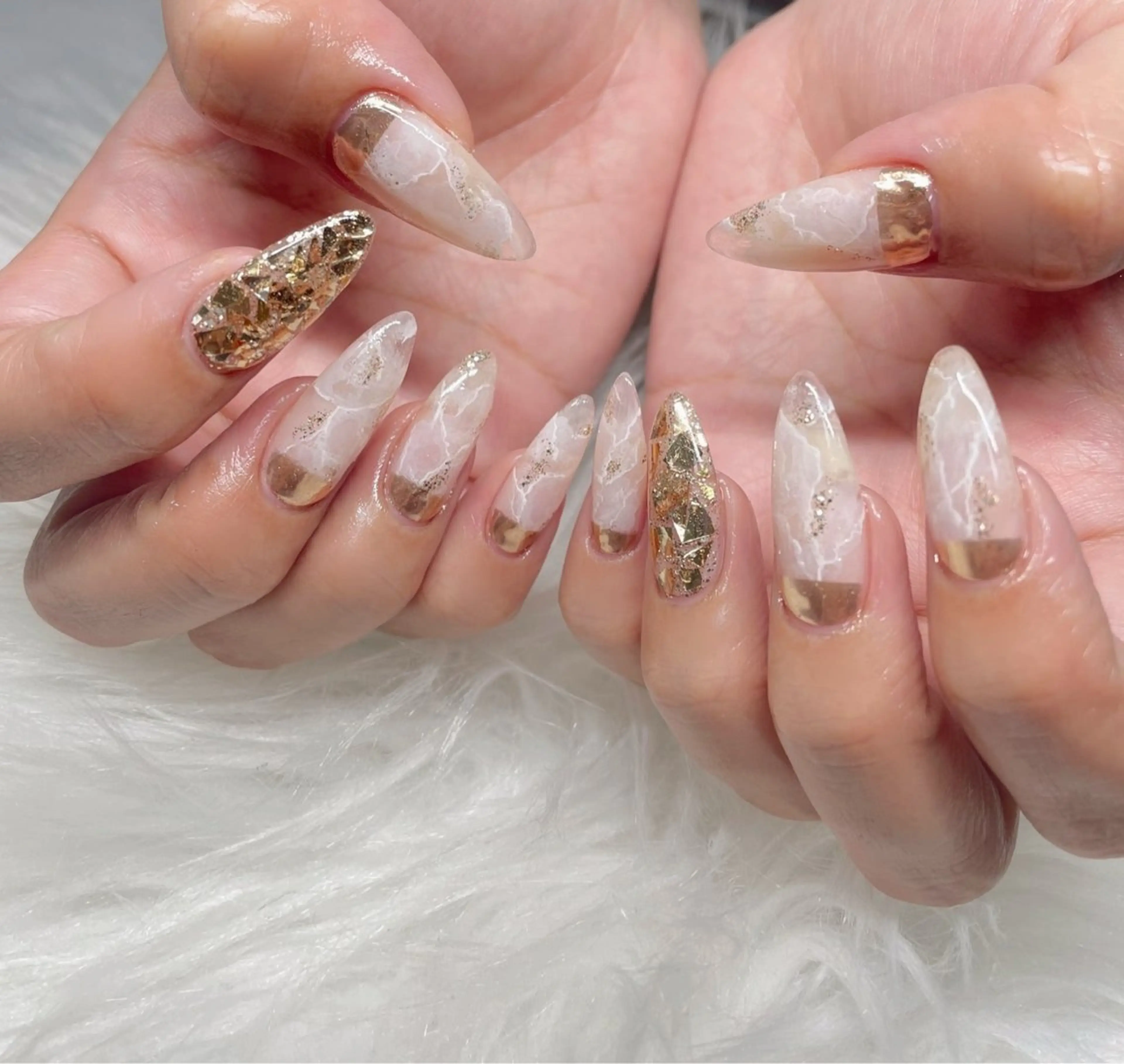 ネイル アートネイル 大理石ネイル(マーブル) 東大阪マツエクネイル reiのマツエク・マツパデザイン