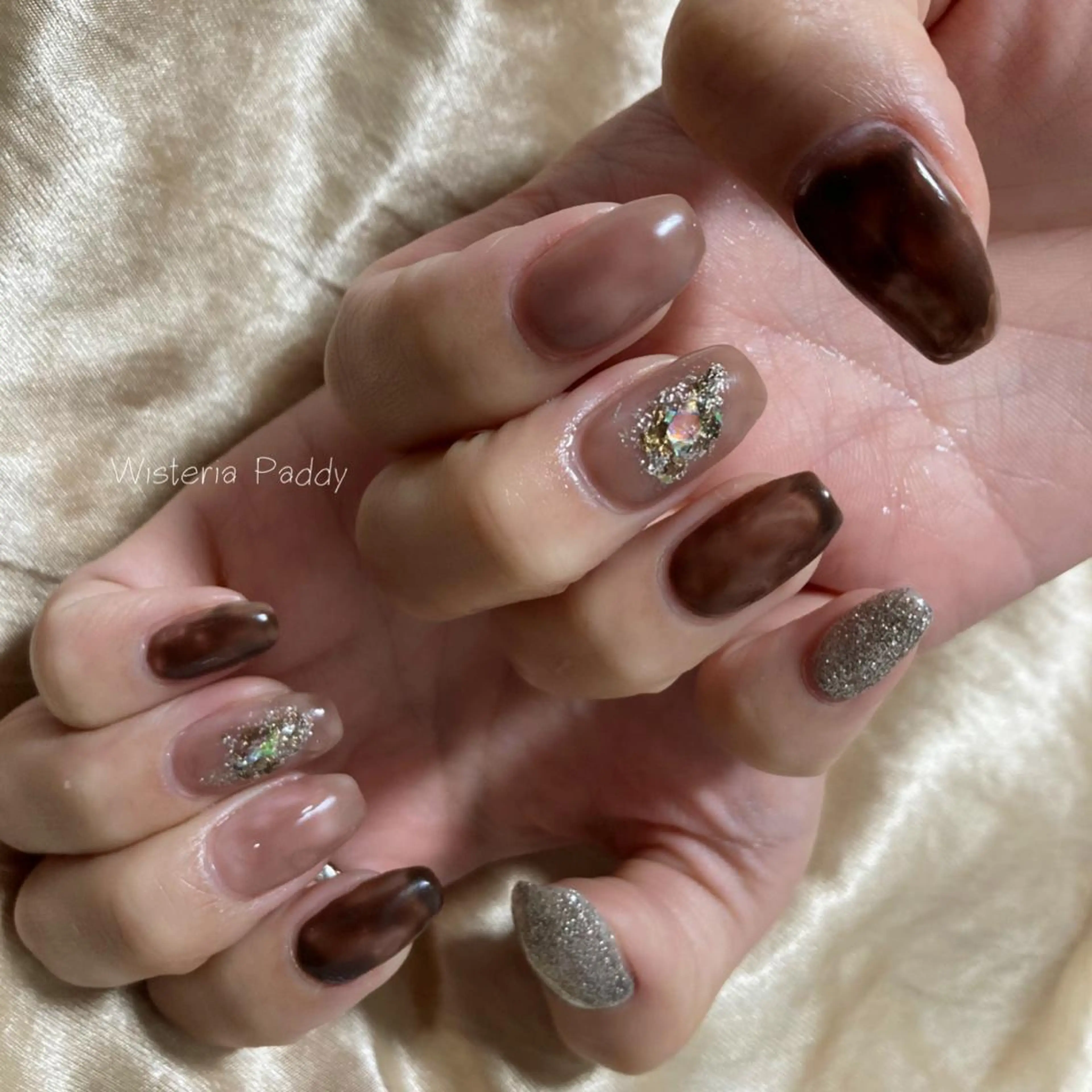 ネイル ラメ(グリッター) Wisteria Paddyのネイルデザイン