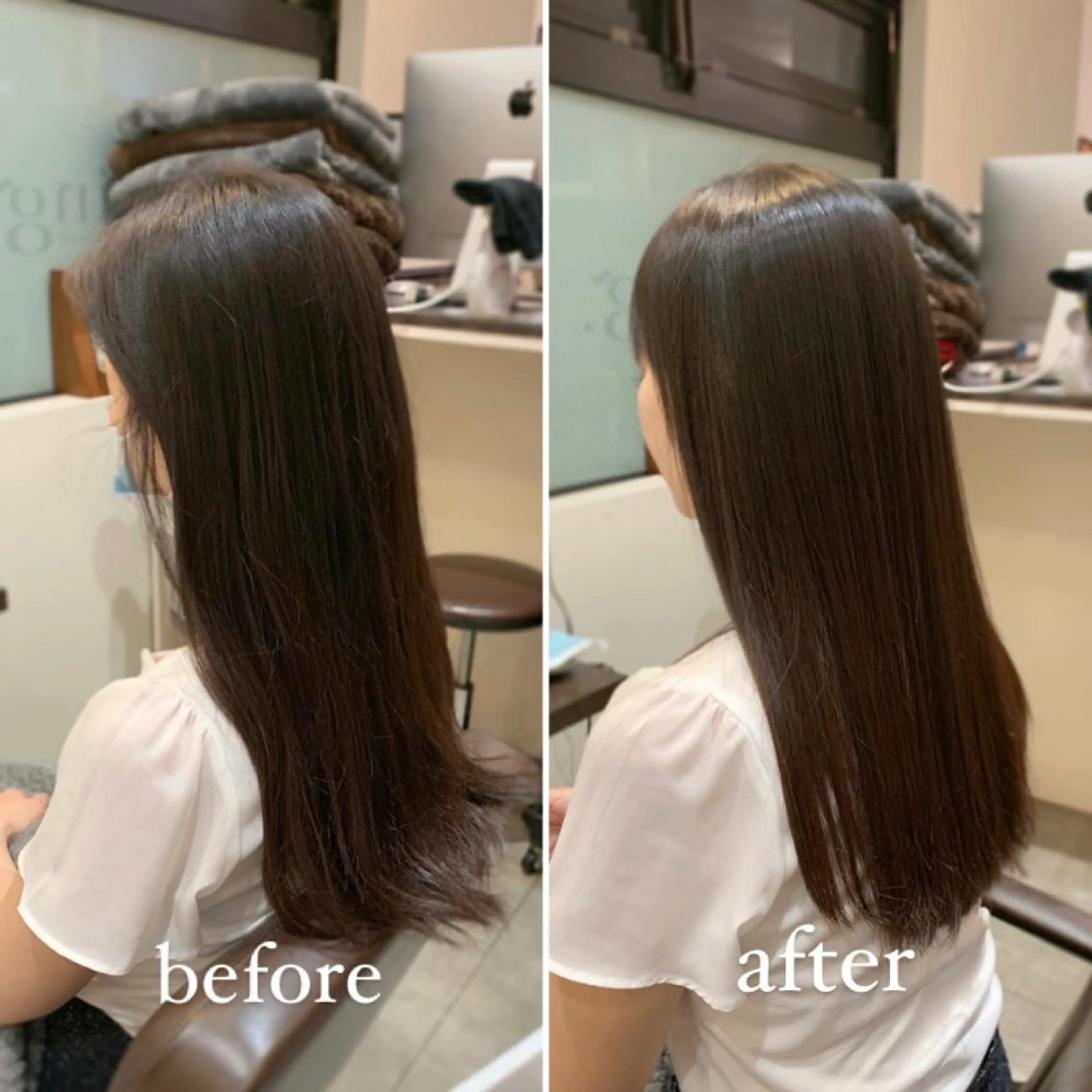 ロング パーマ 縮毛矯正 中村 研介のヘアスタイル