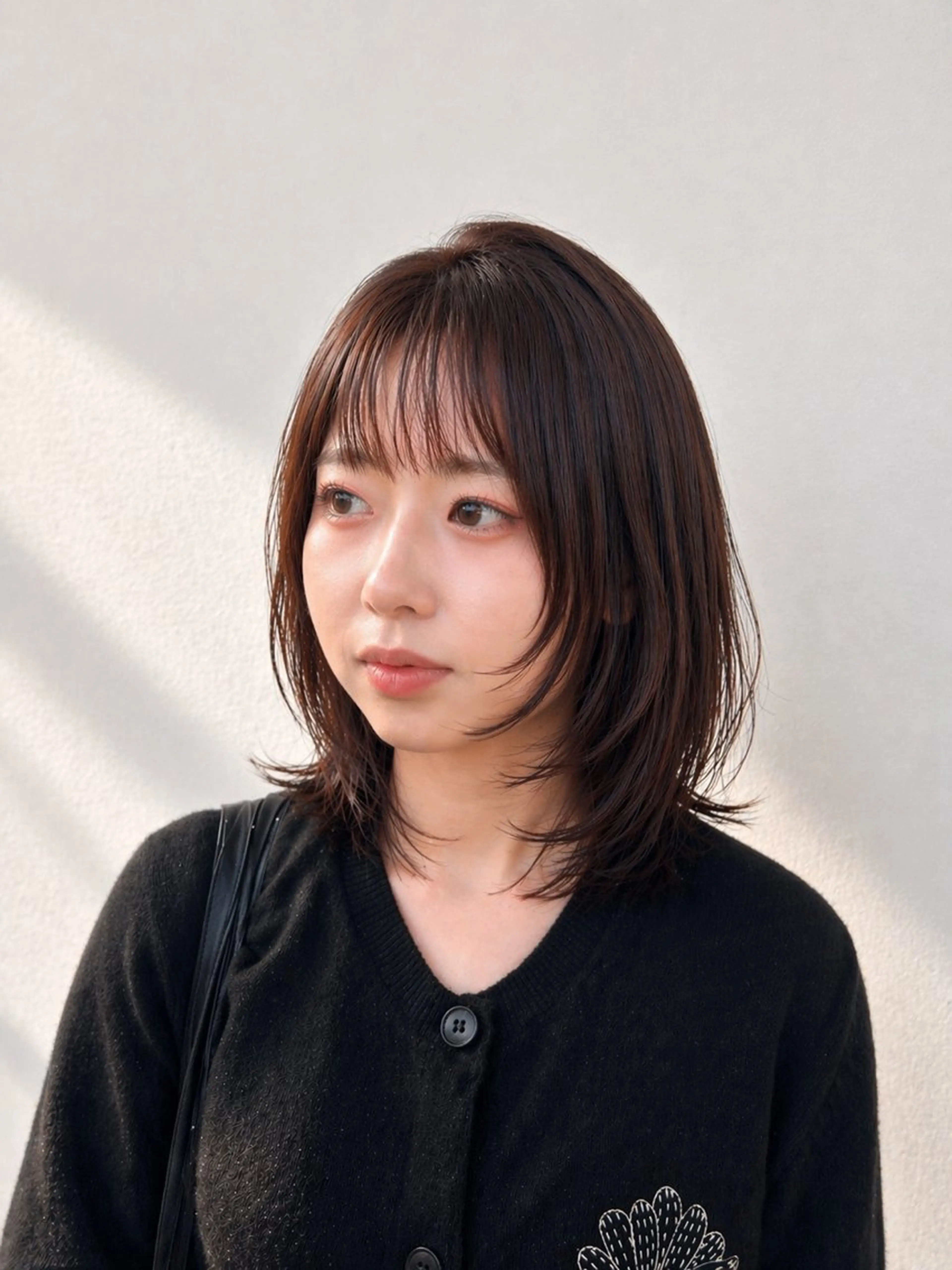 カラー ブリーチ ブラウンカラー 透明感カラー ブリーチなしカラー ピンクカラー 末廣 結音のヘアスタイル