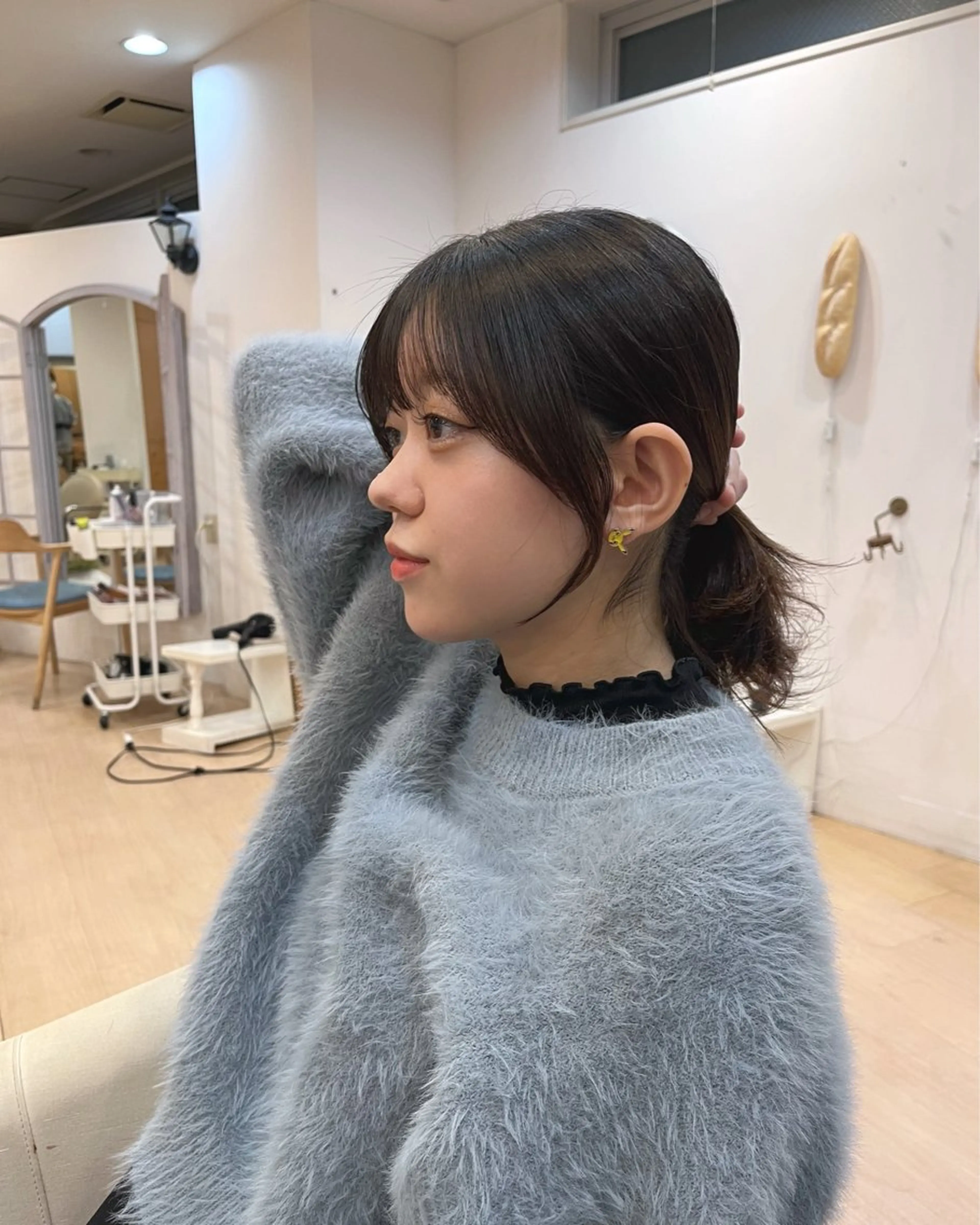 ロング 顔周りカット 似合わせカット 小顔カット カット LUNA🌙韓国ヘア 🌙レイヤーカットのヘアスタイル