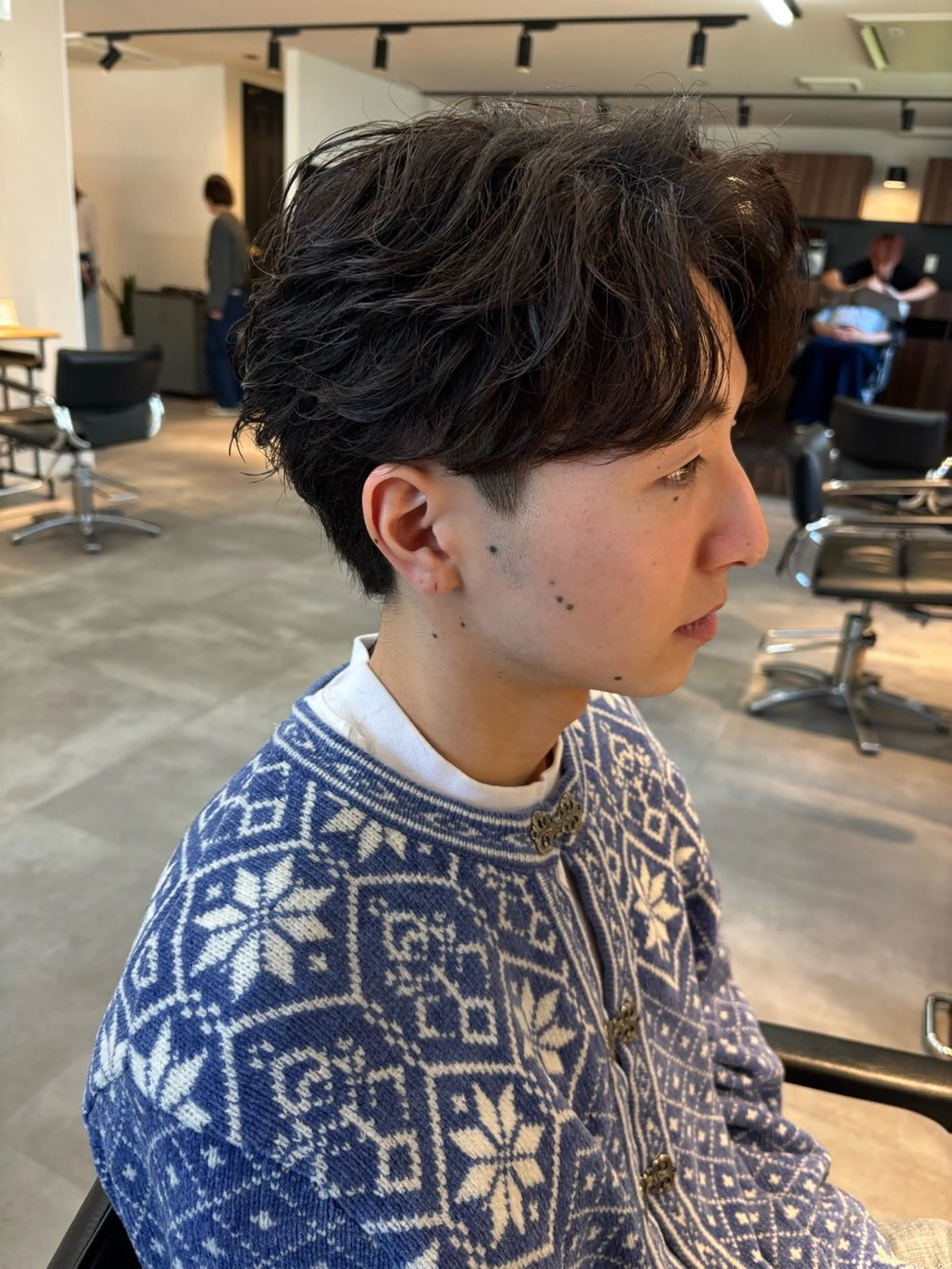 パーマ メンズ フェザーパーマ メンズパーマ カット パーマ 保立/フェザーパーマ /メンズカット千葉のヘアスタイル